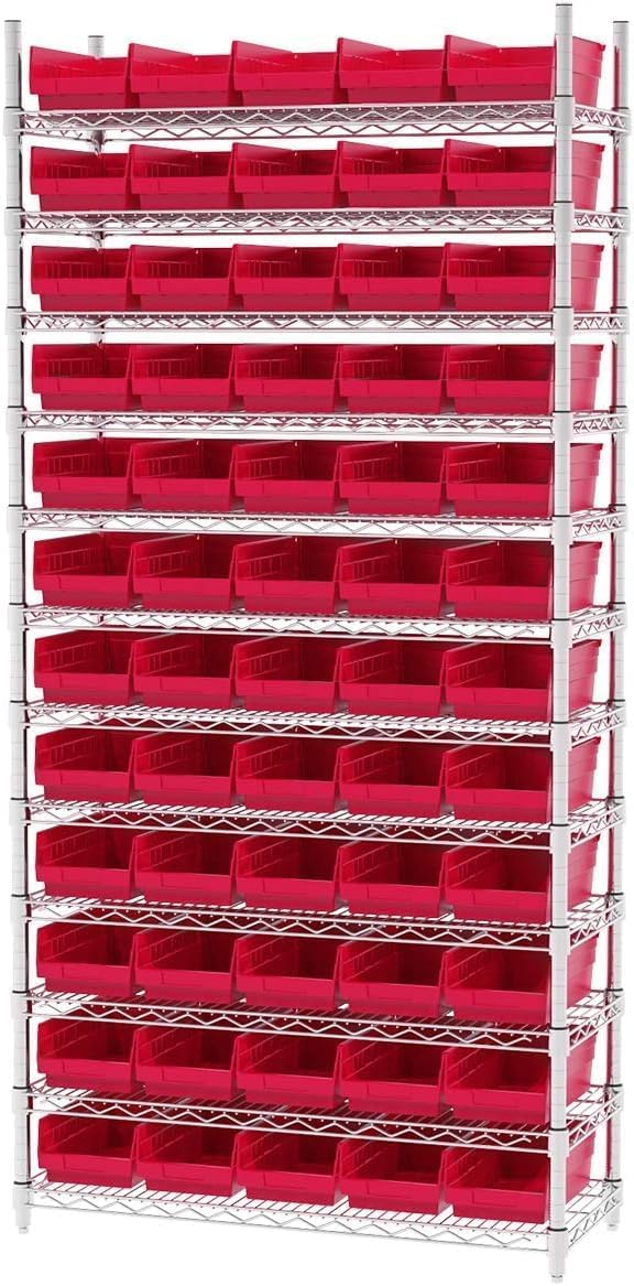 30130 Heavy Duty Plastic Shelf Bins (12 Count)