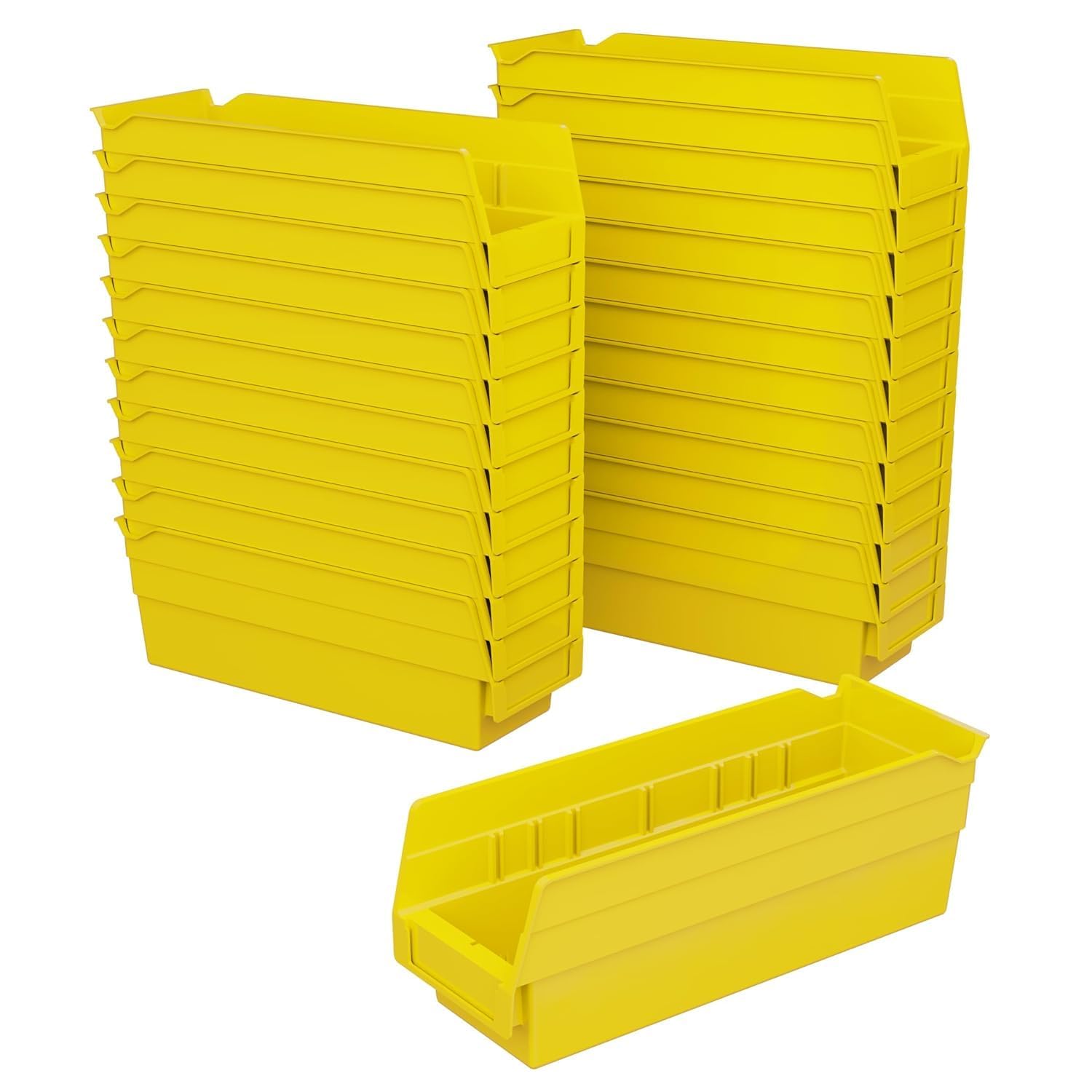 30120 Heavy Duty Plastic Shelf Bins (24 Count)