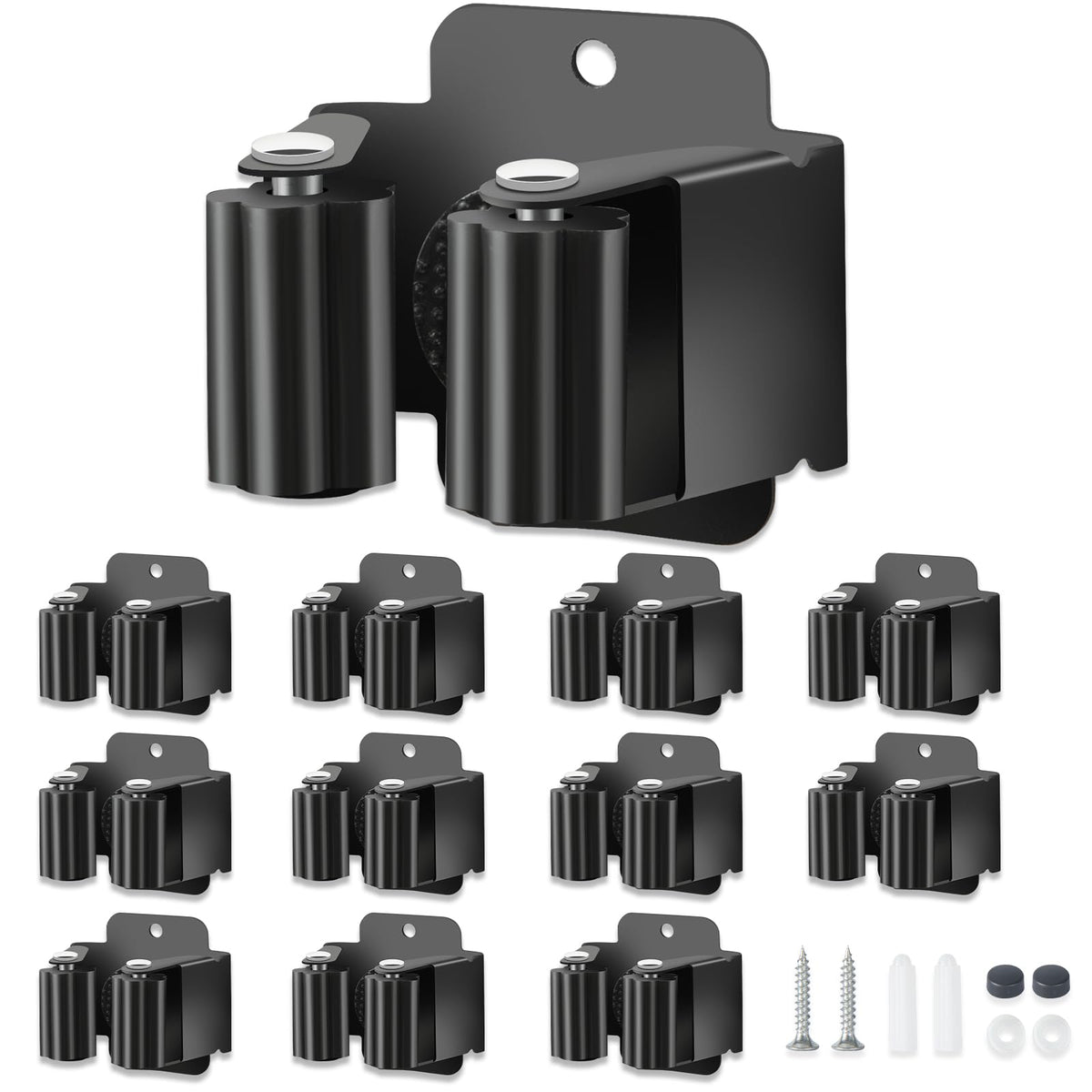 12 PCS Broom Holder Wall Mount