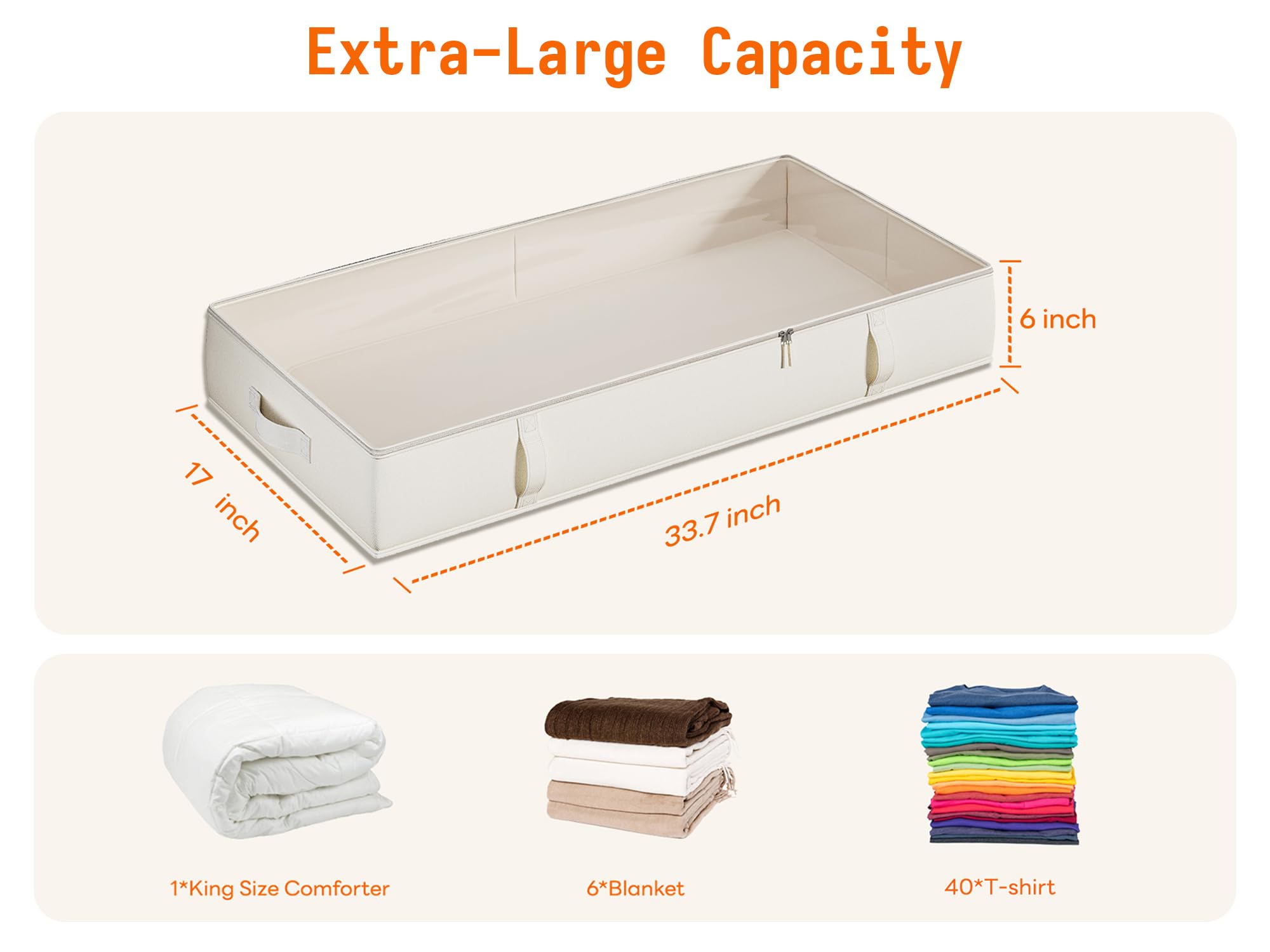 Side Supported Under Bed Storage Containers (2 Count)