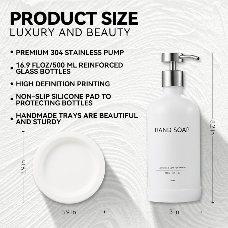 Glass Soap Dispenser Bathroom Set by Janxin
