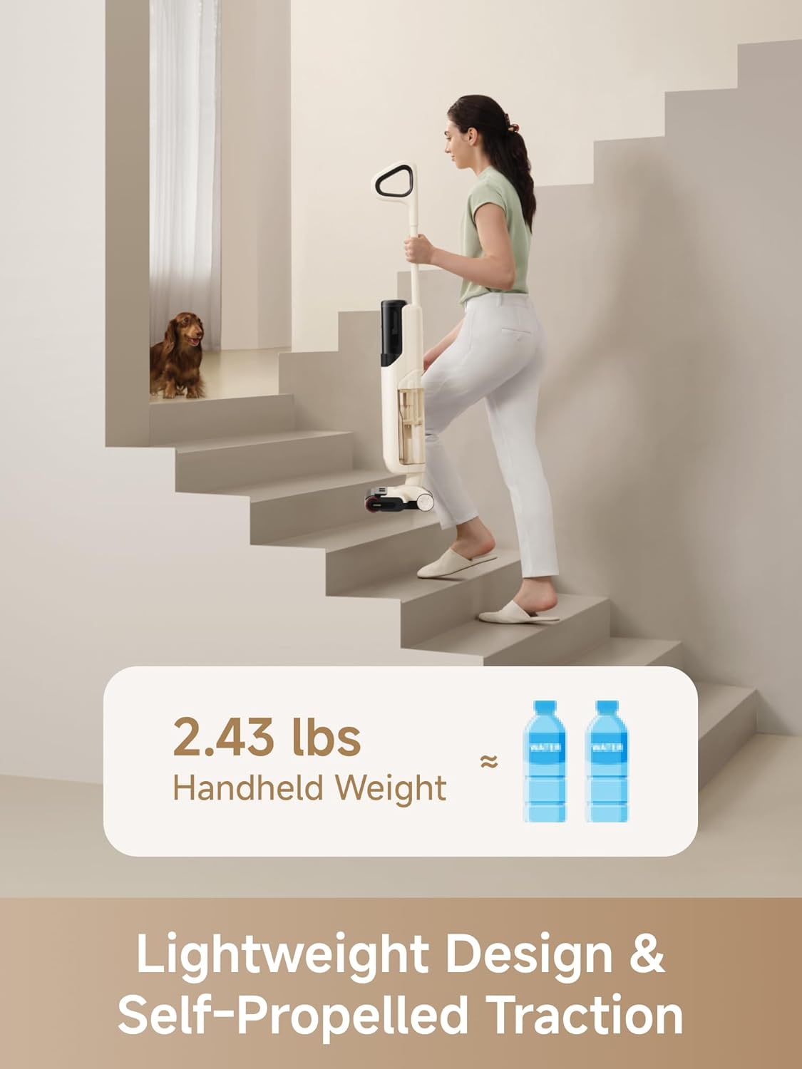 MOVA K30 SE Wet Dry Vacuum Cleaner, 180° Lie-Flat Reach Smart Vacuum Mop, 0 in Dual-Edge Cleaning, one-press self-cleaning, Lightweight, Powerful 18000Pa Suction Floor Cleaner for Hard Floors Pet Hair - ModHome Supplies