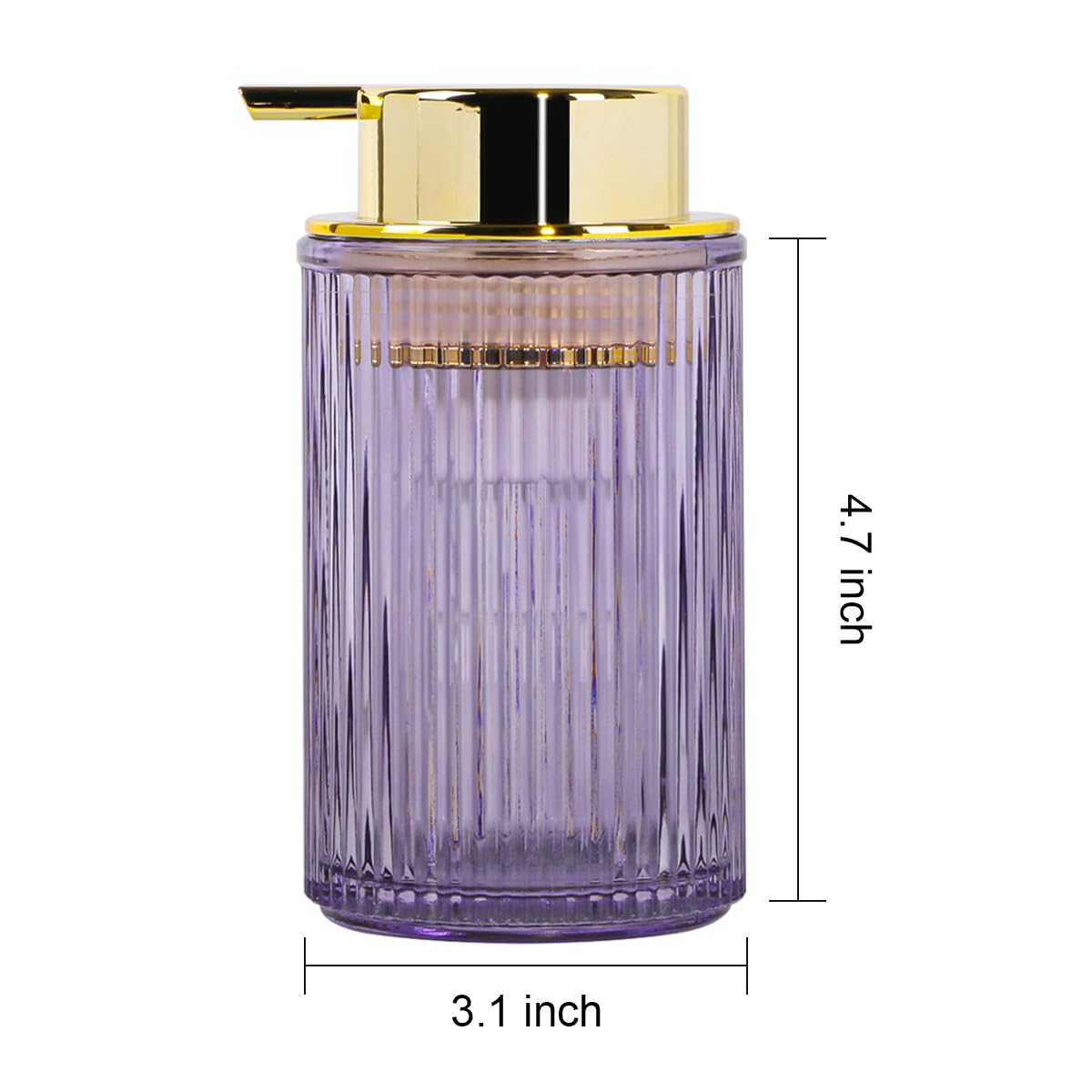 Foaming Soap Dispenser Purple Glass Foam Hand Soap Dispenser