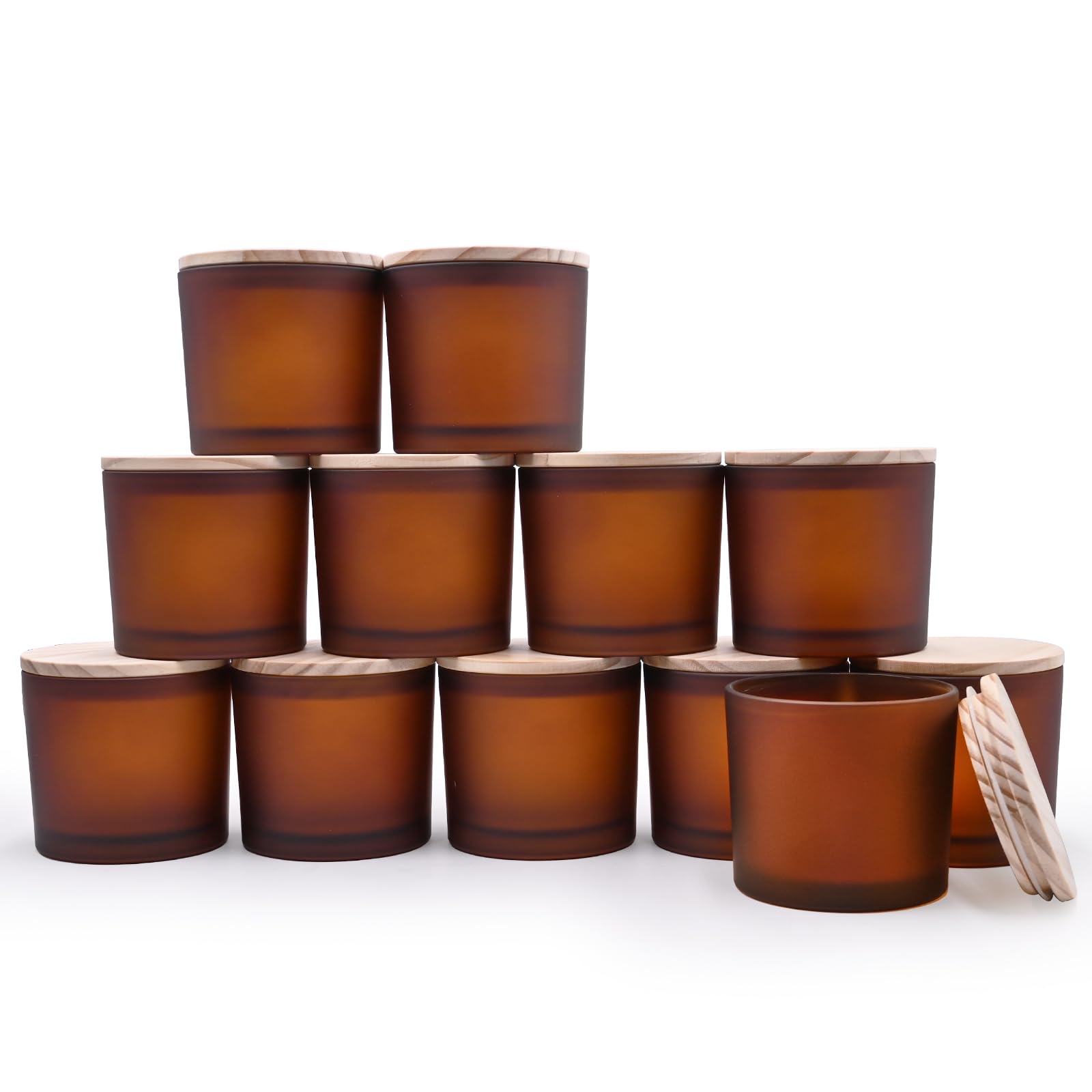 12 OZ Thick Candle Jars for Making Candles 12 Pcs (12 Count)