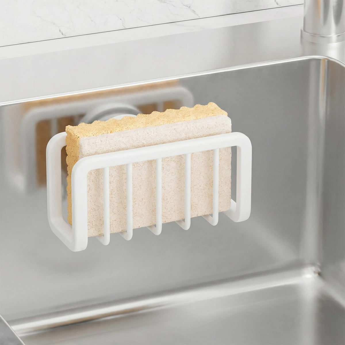 Rustproof Sponge Holder for Kitchen Sink with Suction Cup