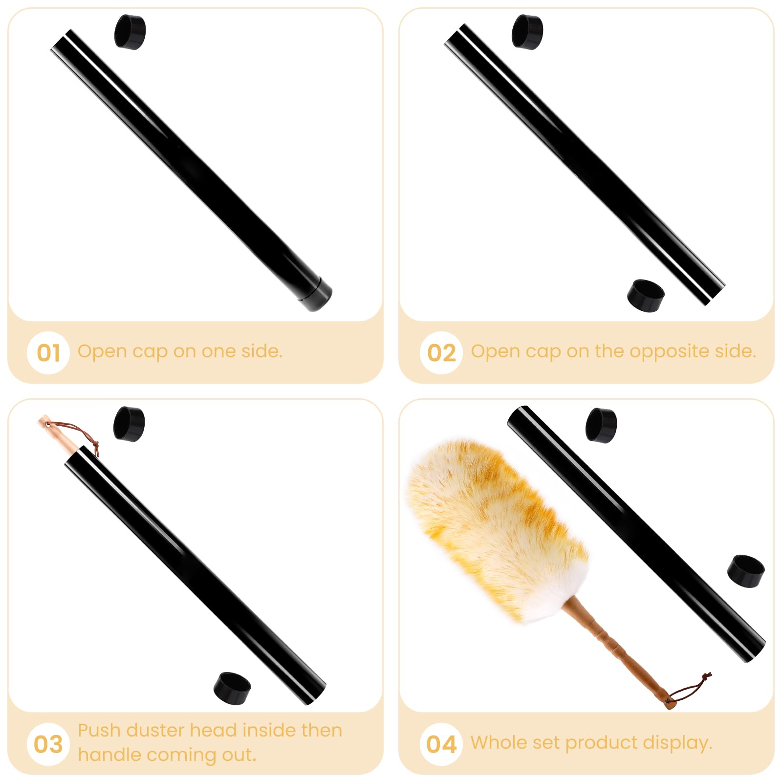 Lambswool Duster with Solid Wooden Handle