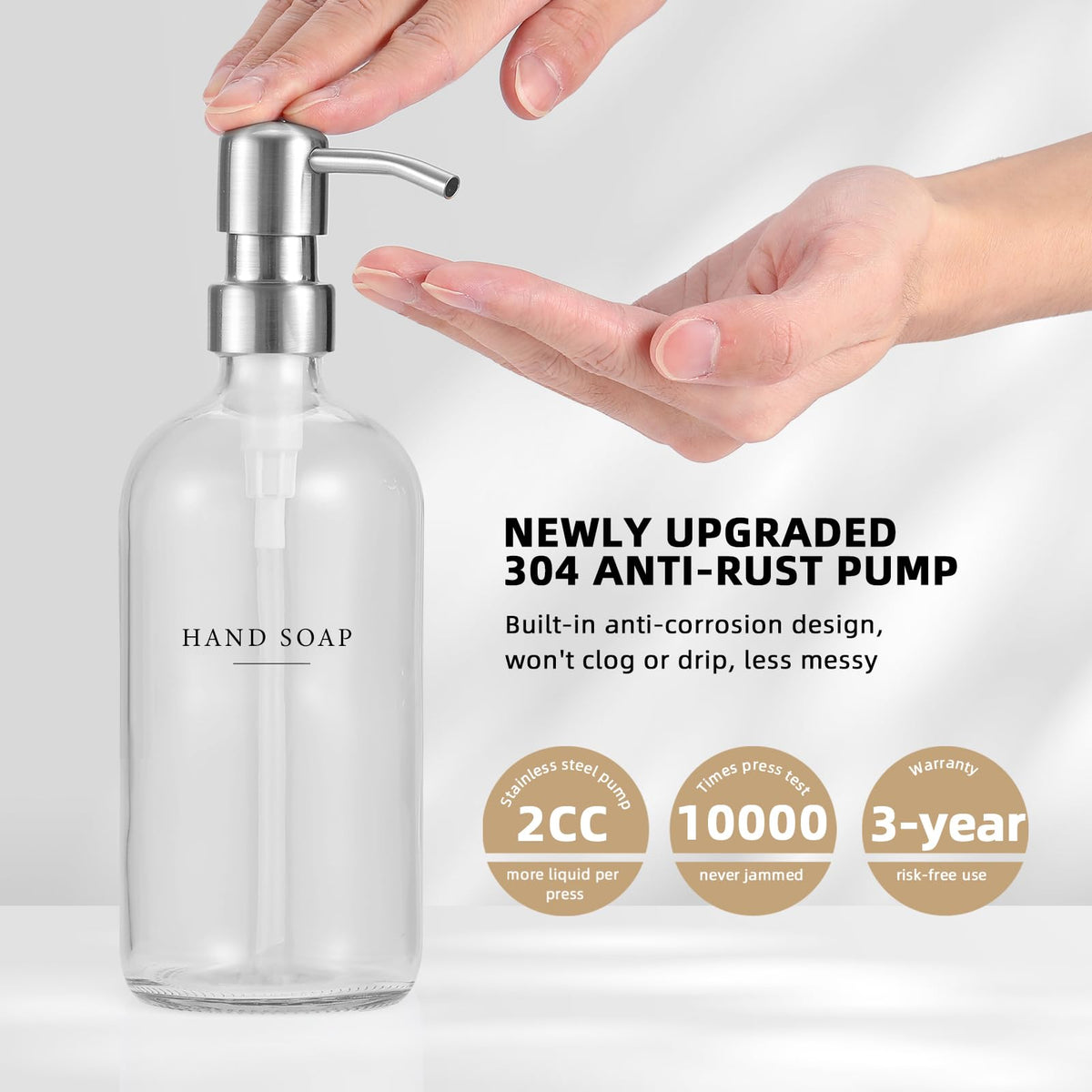 Glass Soap Dispenser (2 Count)