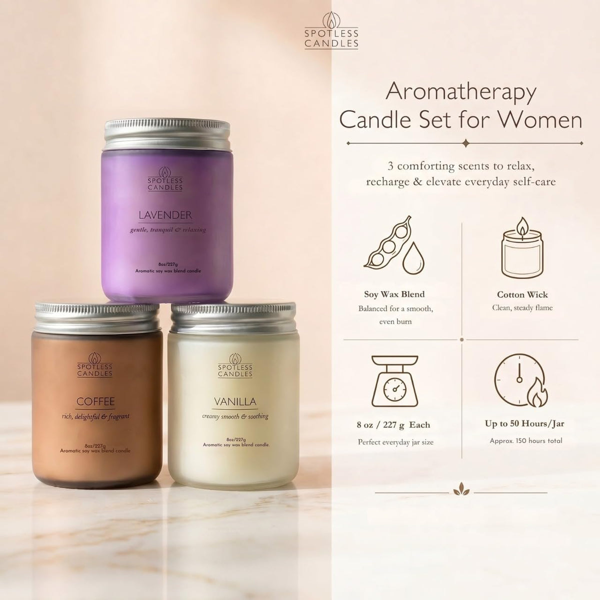 Aromatic Candles Three Pack (3 Count)