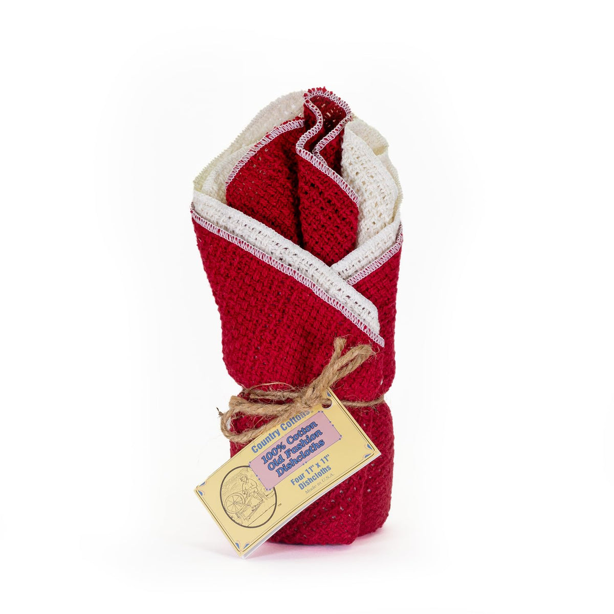 Old Fashion 100% Cotton Dishcloths (4 Count)