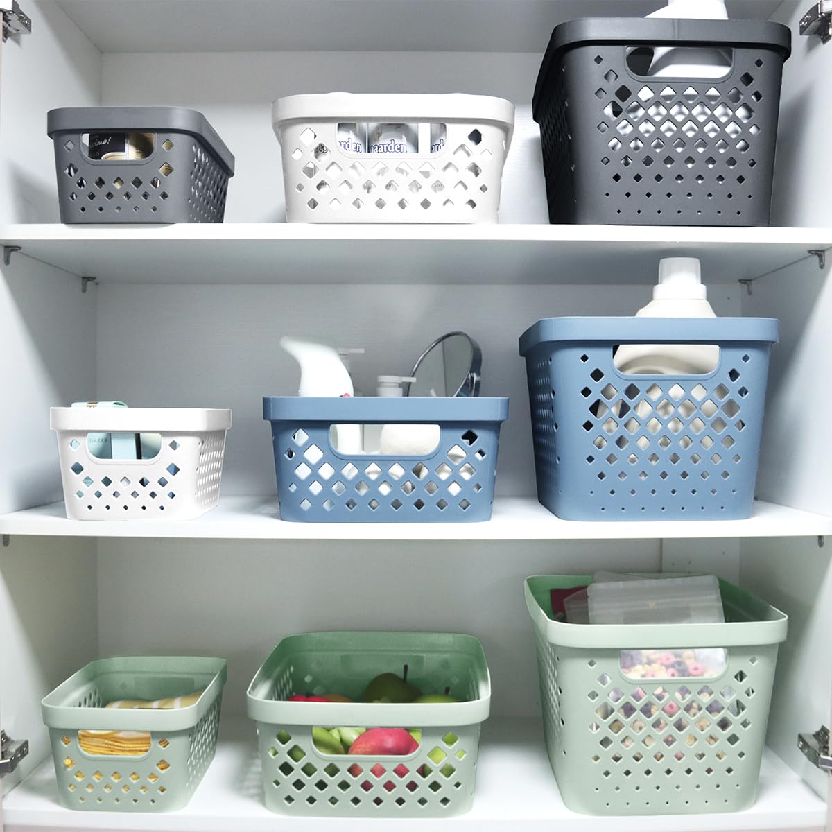 Plastic Baskets for Organizing (6 Count)