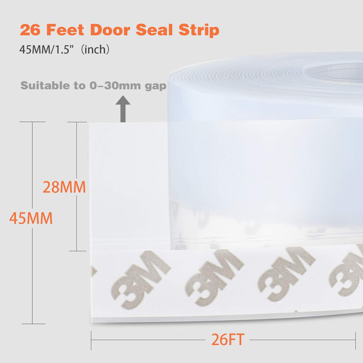 26 Feet Silicone Seal Strip (26 Foot)
