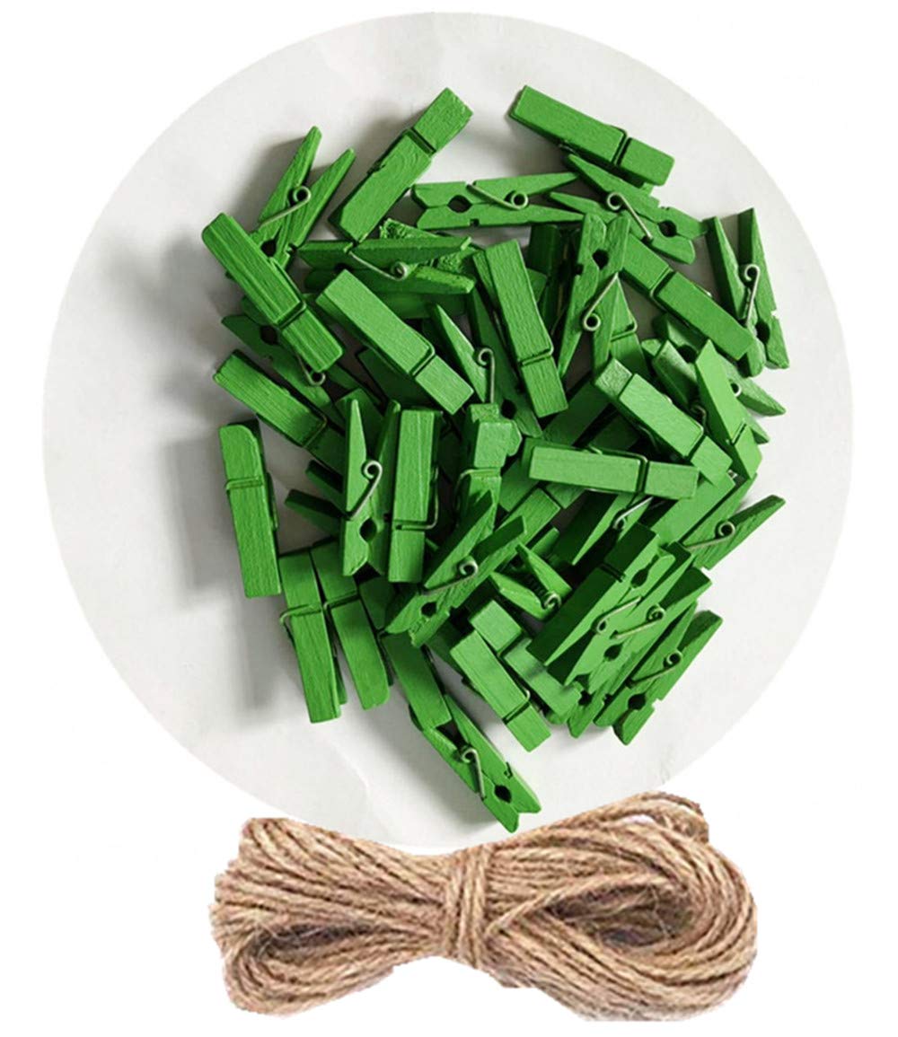 50PCS Tiny Wooden Clothespins Photo Paper Peg Mini Wood Clothes Pins Home School Arts Crafts Decor