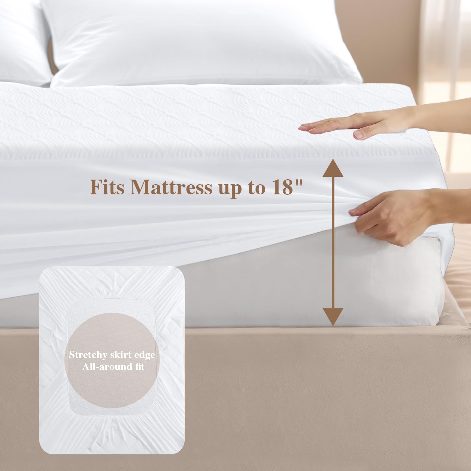 2 Pack Twin Mattress Protector Waterproof (2 Count)