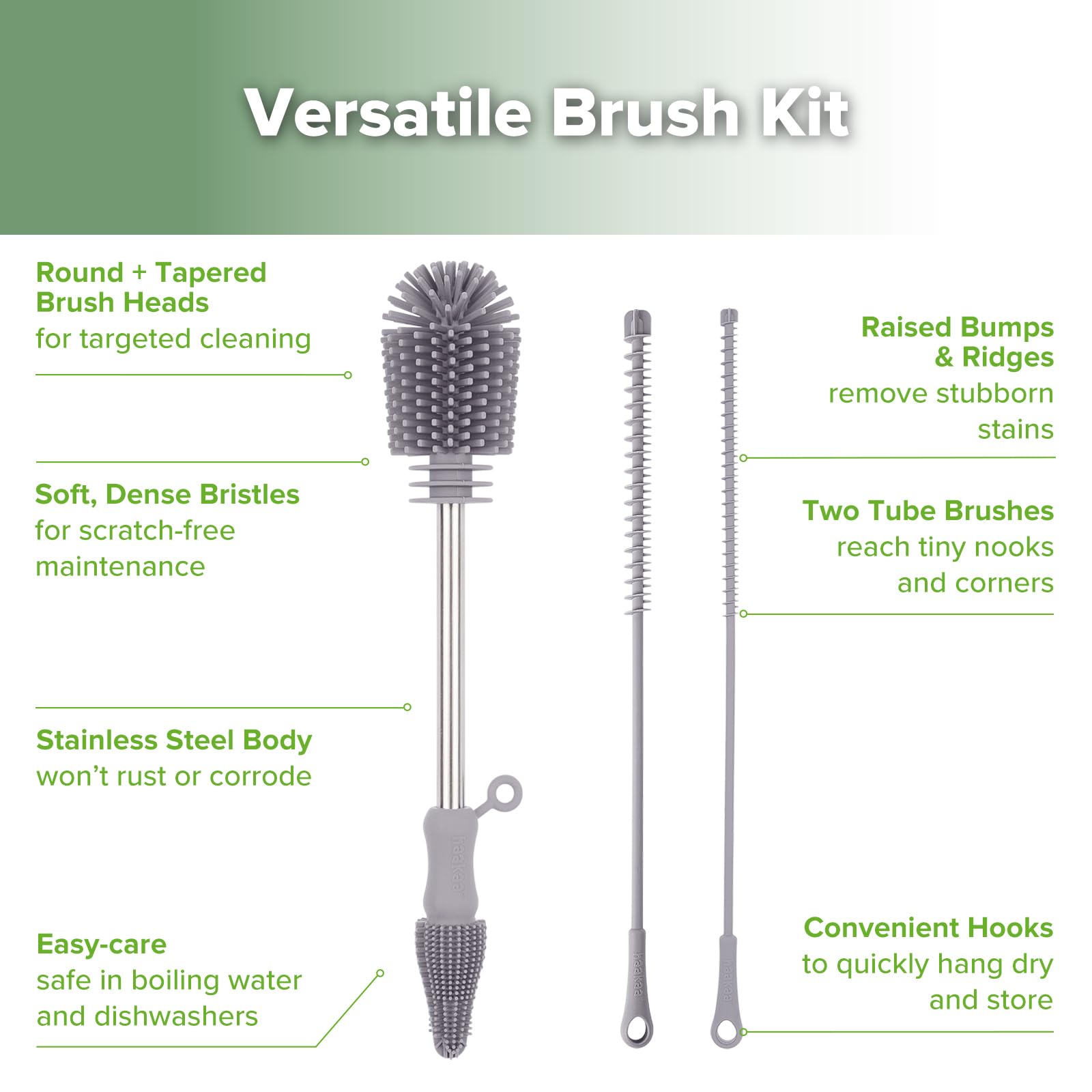 Silicone Cleaning Brush Kit