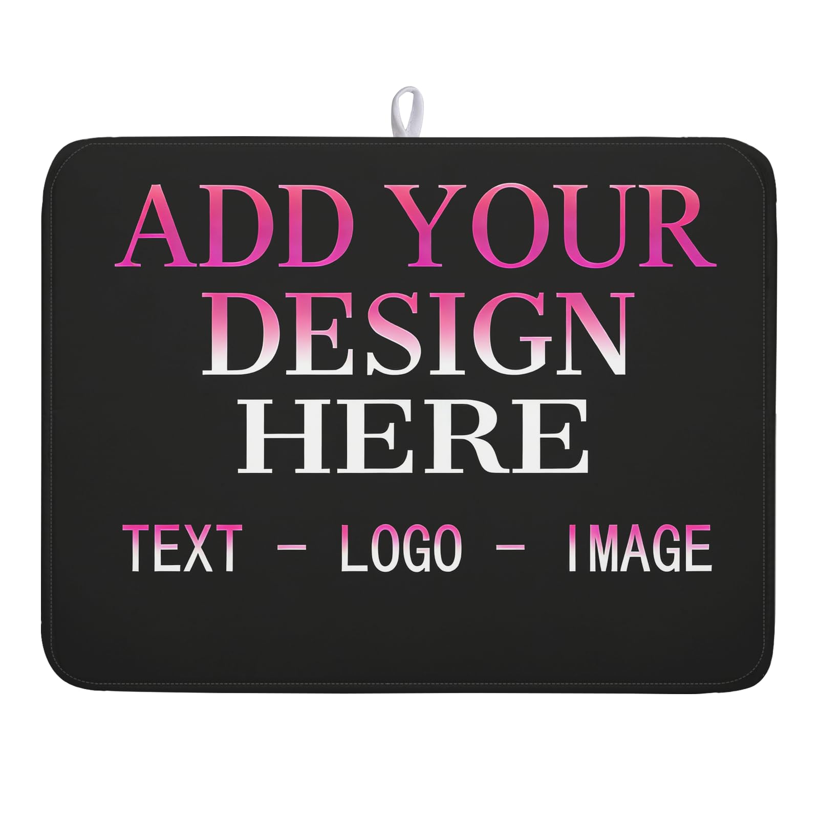Custom Personalized Dish Drying Mat 18x24 Inch Customized Drying Mats with Picture Text for Kitchen Counter Custom Image Microfiber Absorbent Dishes Pad for Travel Festivals Family Memories Home Decor