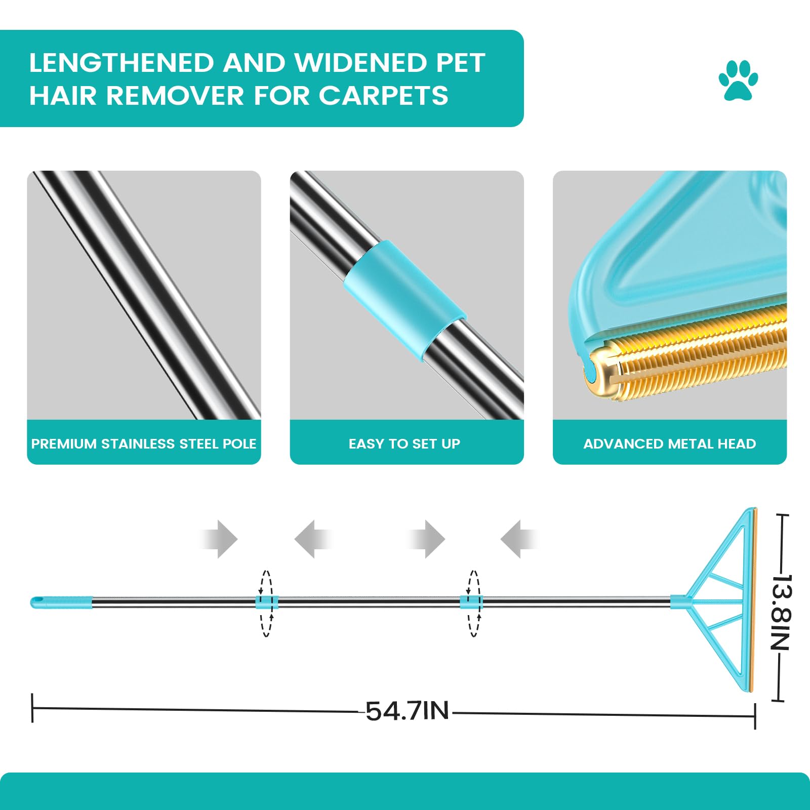 Carpet Rake for Pet Hair Removal (19.68 Ounce)