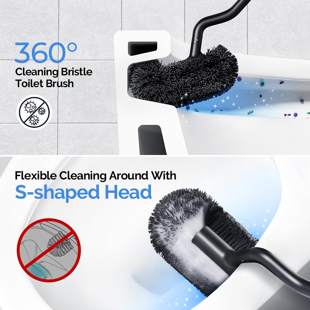 Toilet Brush and Holder Set Wall