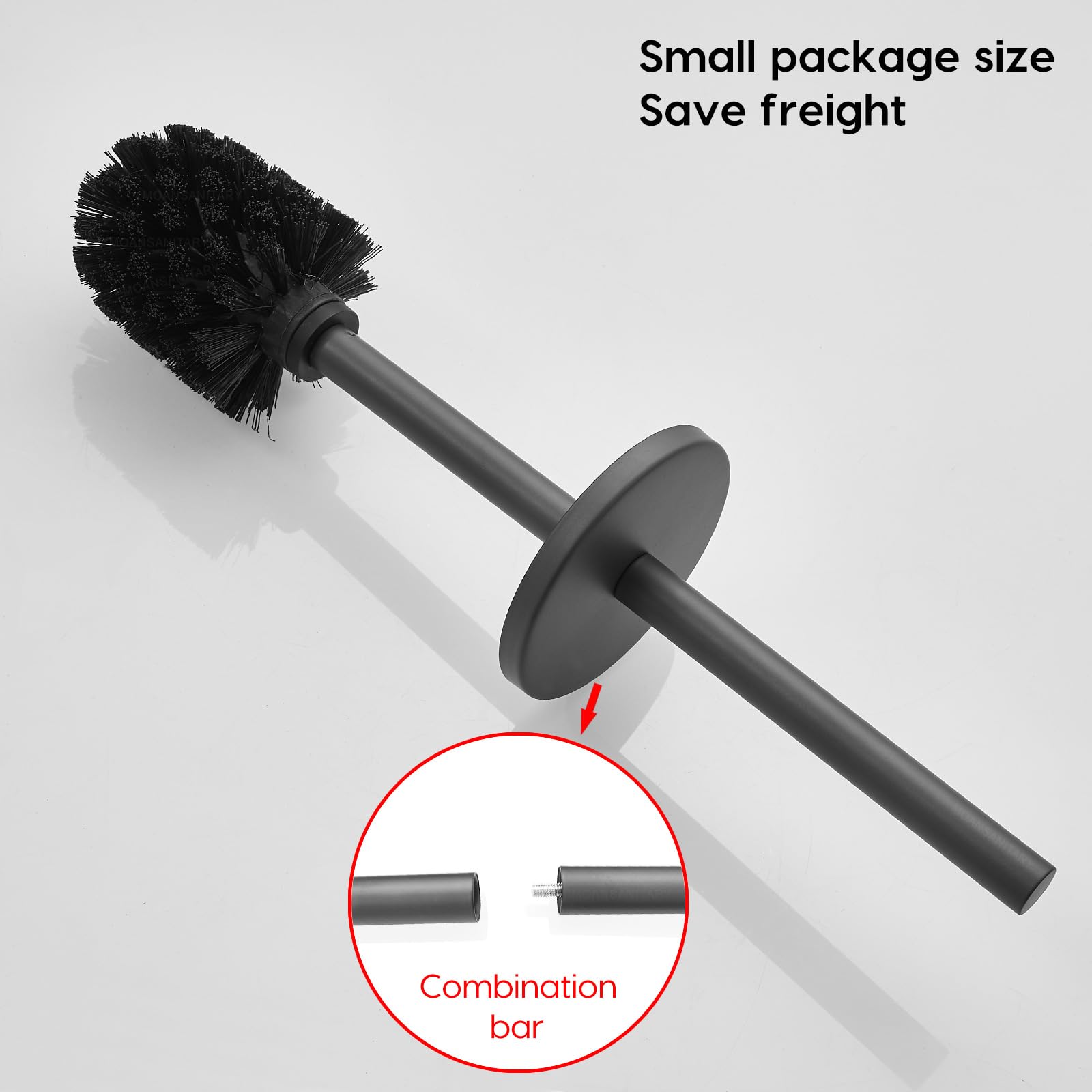 Gray Toilet Brush and Holder Set Stainless Steel No