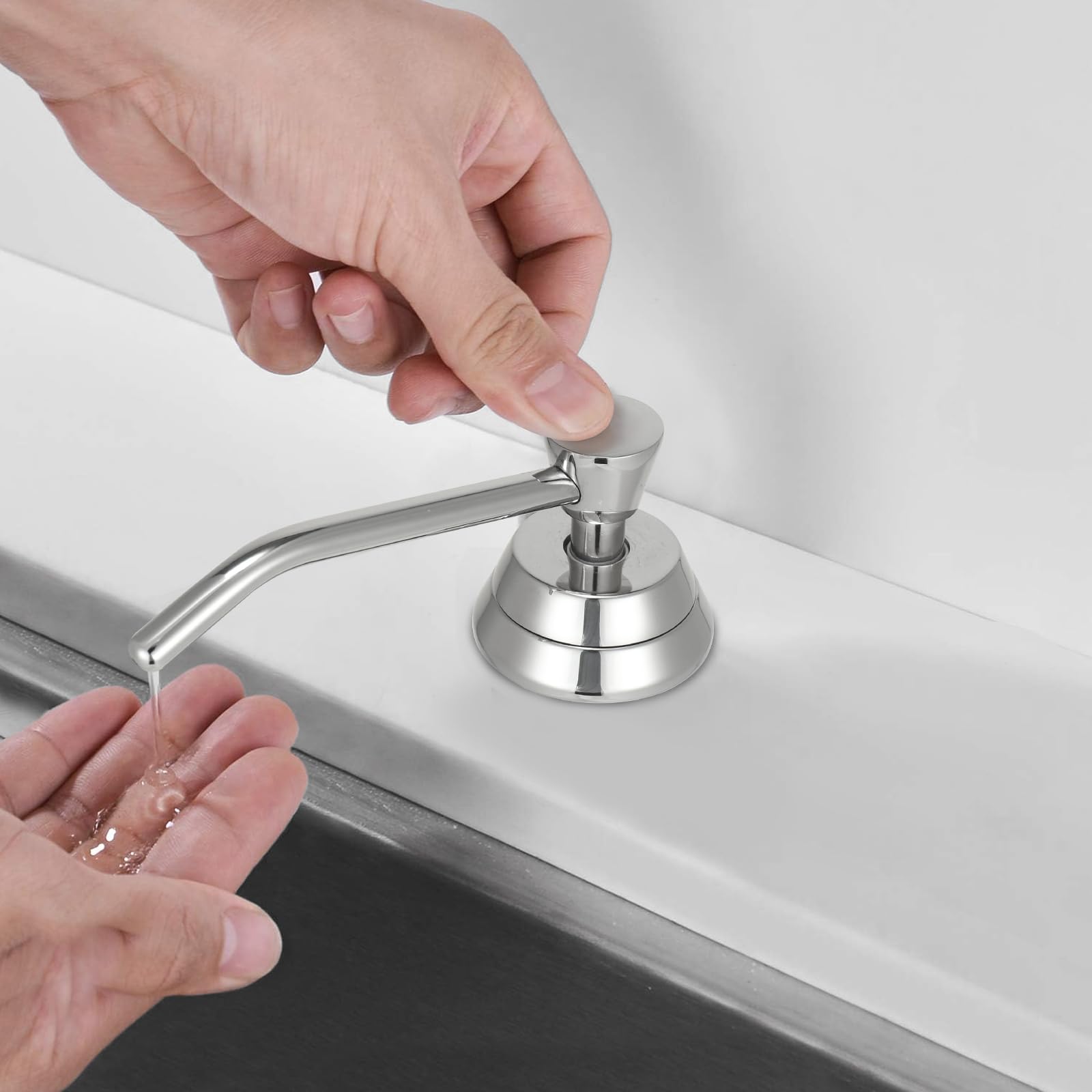 Heavy Duty Brass Countertop Liquid Soap Dispenser