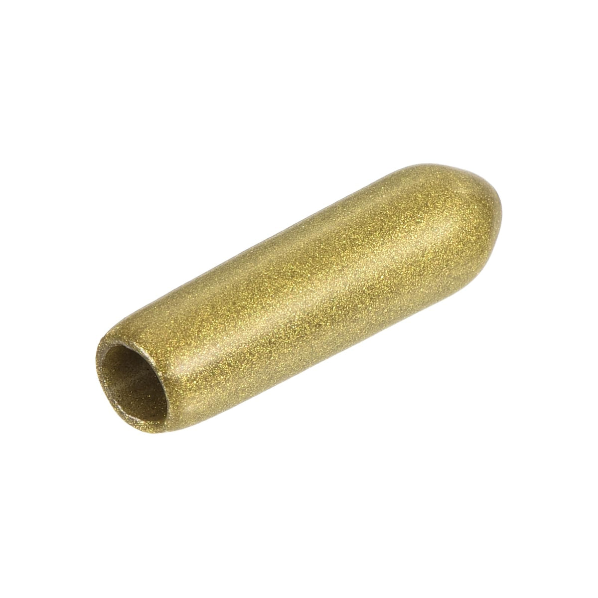 20pcs Rubber End Caps 4mm ID Vinyl Round Tube Bolt Cap Cover Thread Protectors Gold