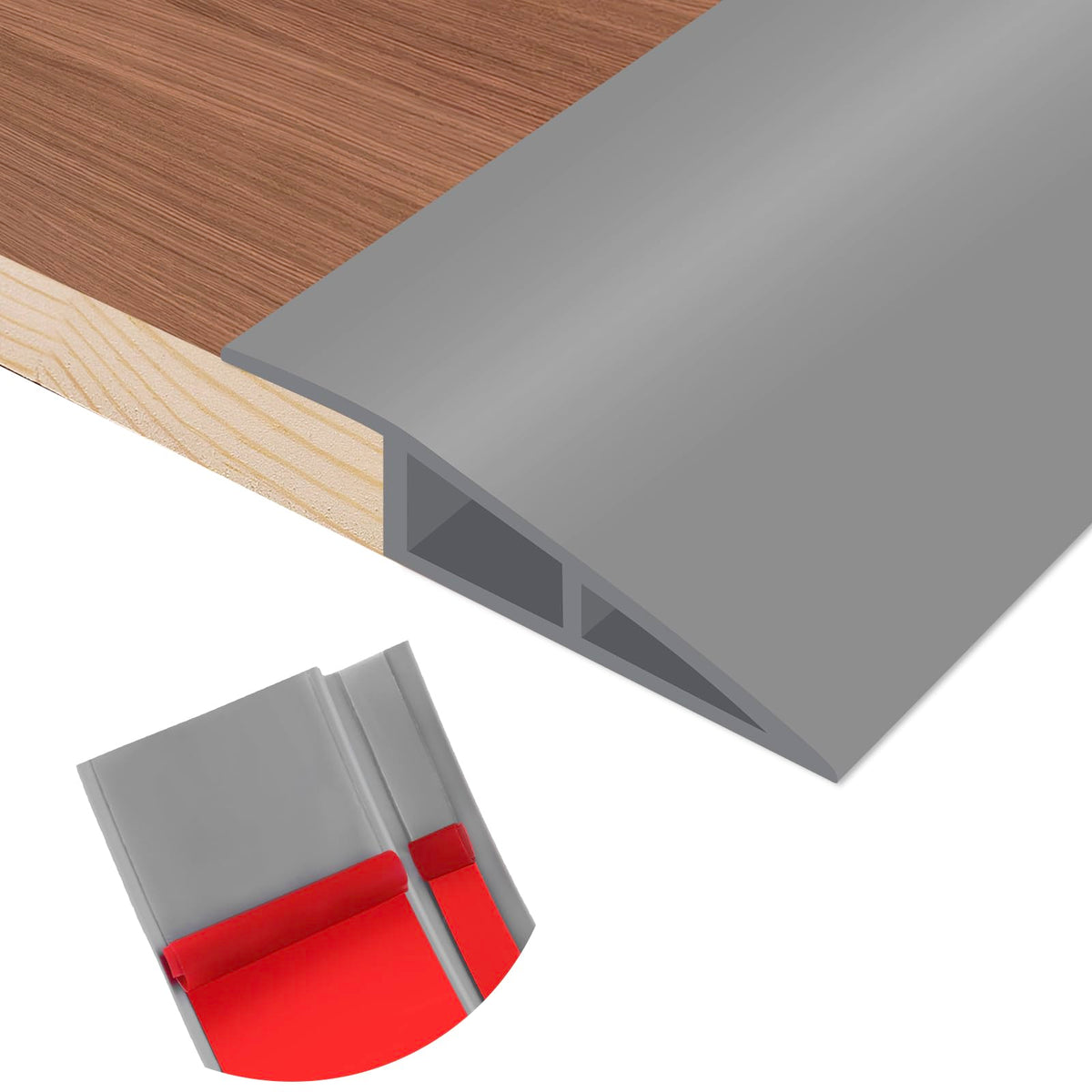 Floor Transition Strip Self Adhesive Vinyl Door Threshold Strip (10 Foot)