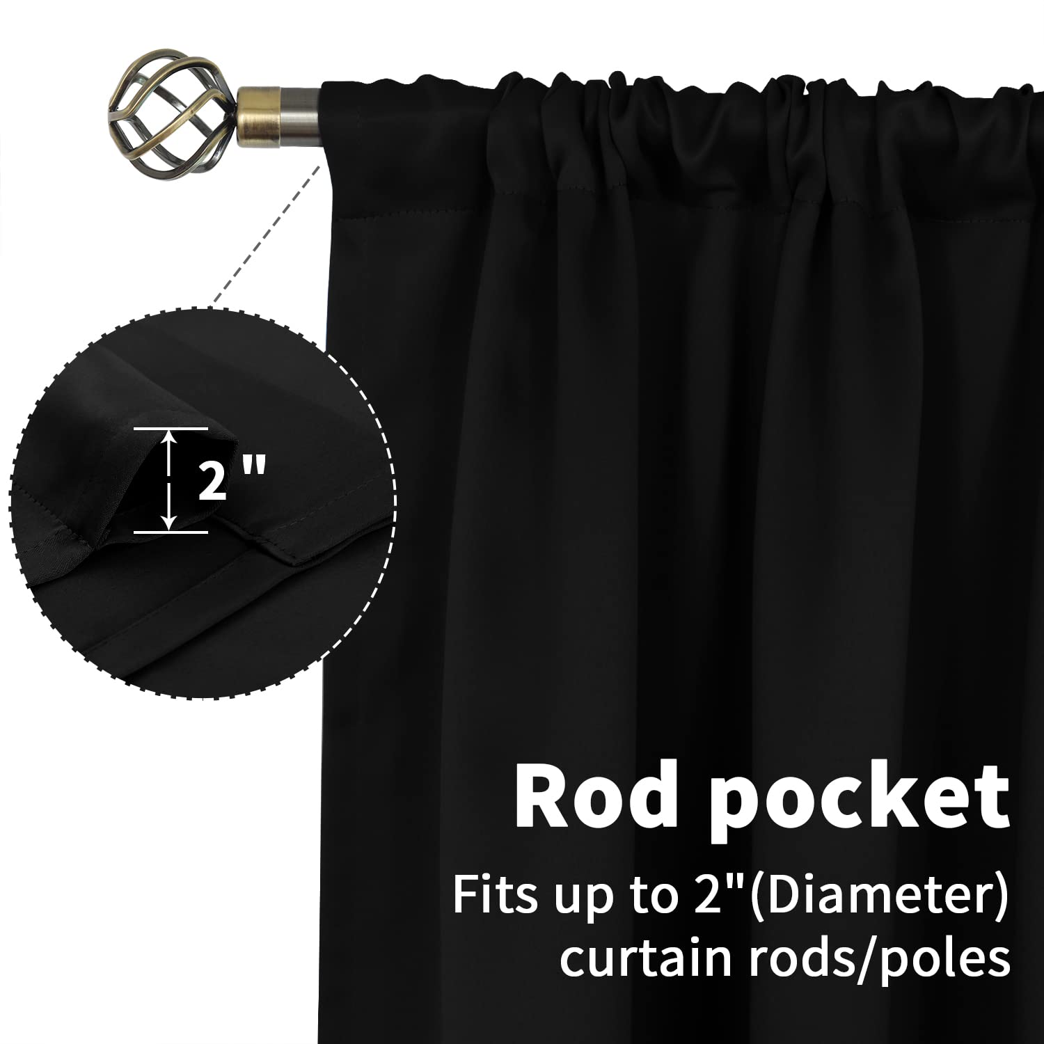 84 Inches Long Blackout Curtains for Bedroom (2 Count)