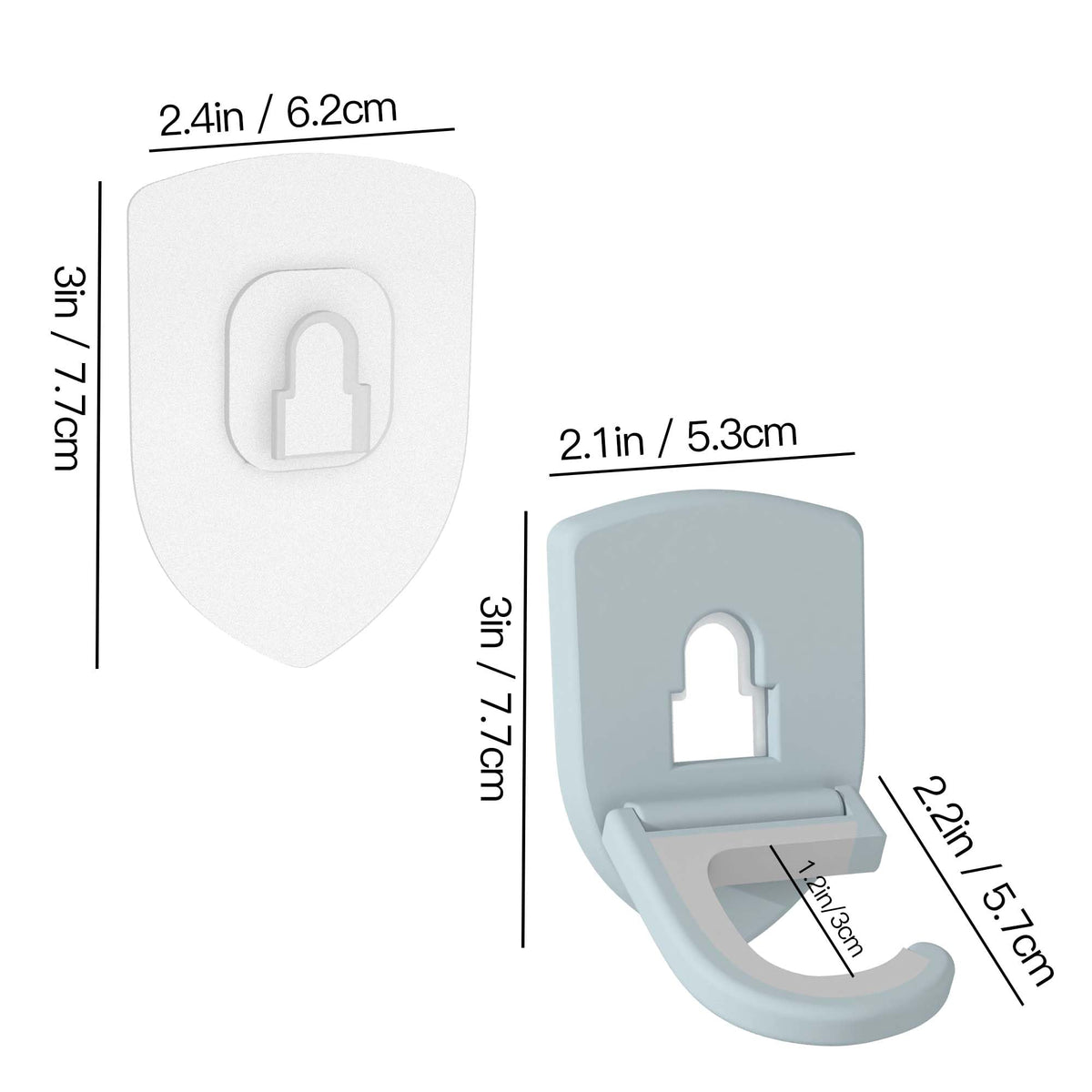 Broom Holder Wall Mount Self Adhesive (5 Count)