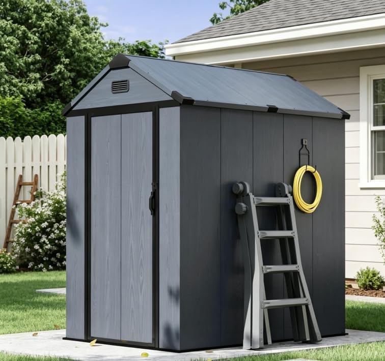 4×6 FT Resin Shed with Reinforced Floor