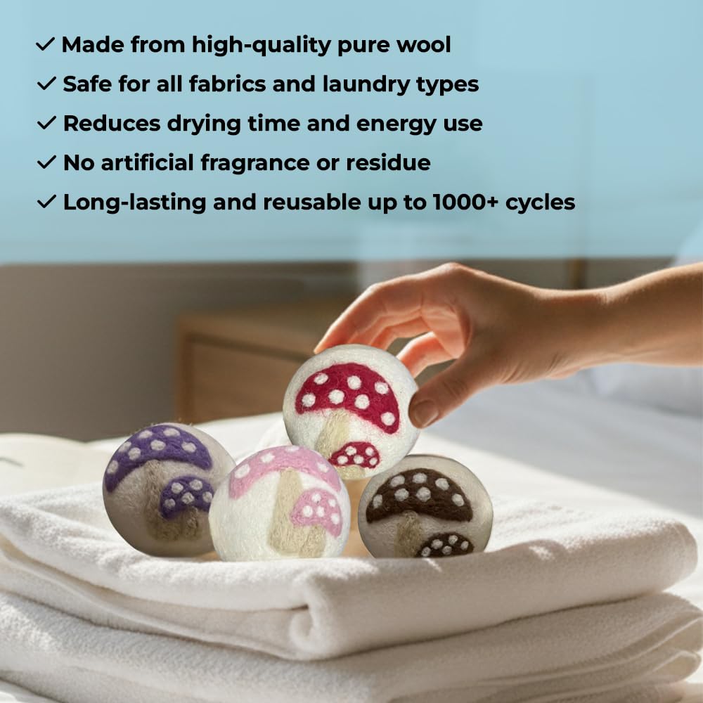 Quality Wool Dryer Balls (6 Count)