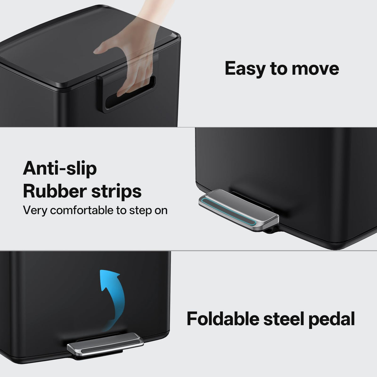 Black Trash Can