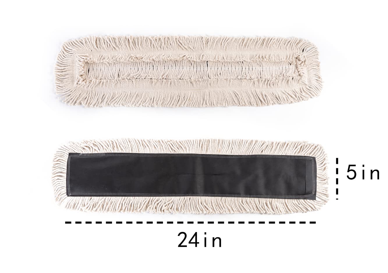 Matthew Cleaning 24'' High Strength Disposable Dust Mop Cotton Cut (3 Count) - ModHome Supplies