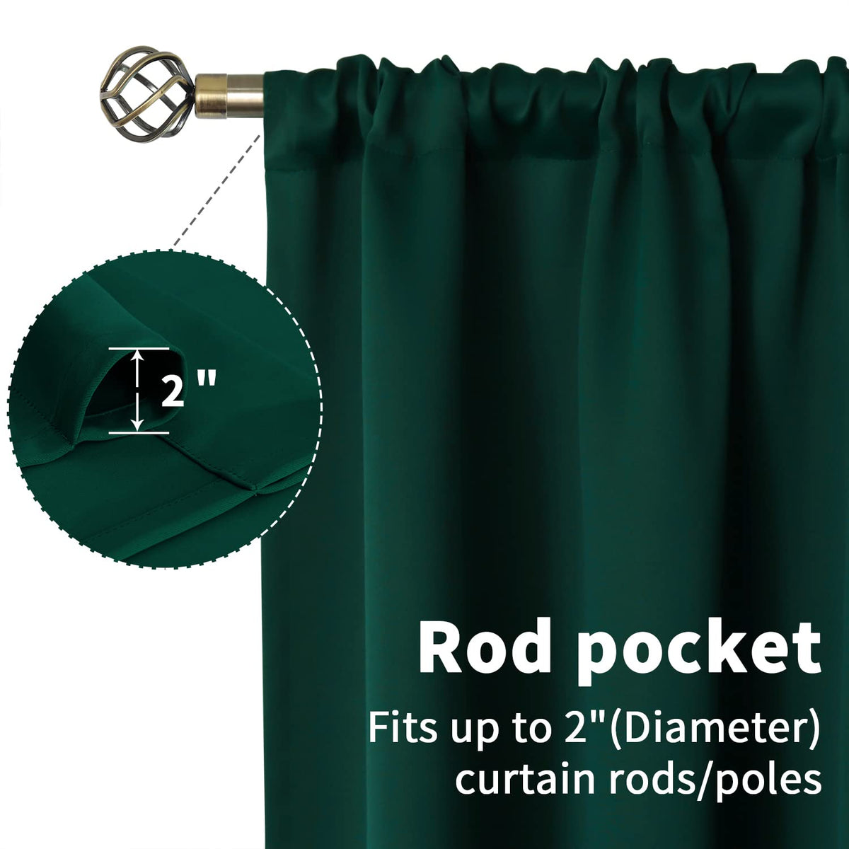 Short Blackout Curtains for Bedroom Window 45 Inch Length