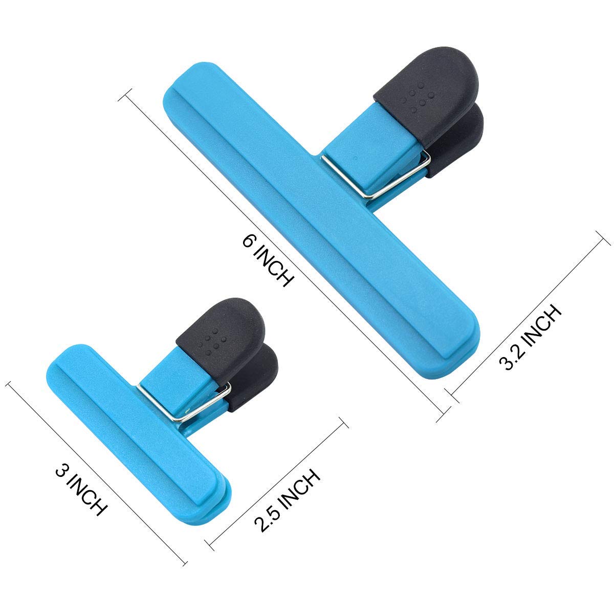 Food Chip Clips Bag Sealing Clips with Good Grips (6 Count)