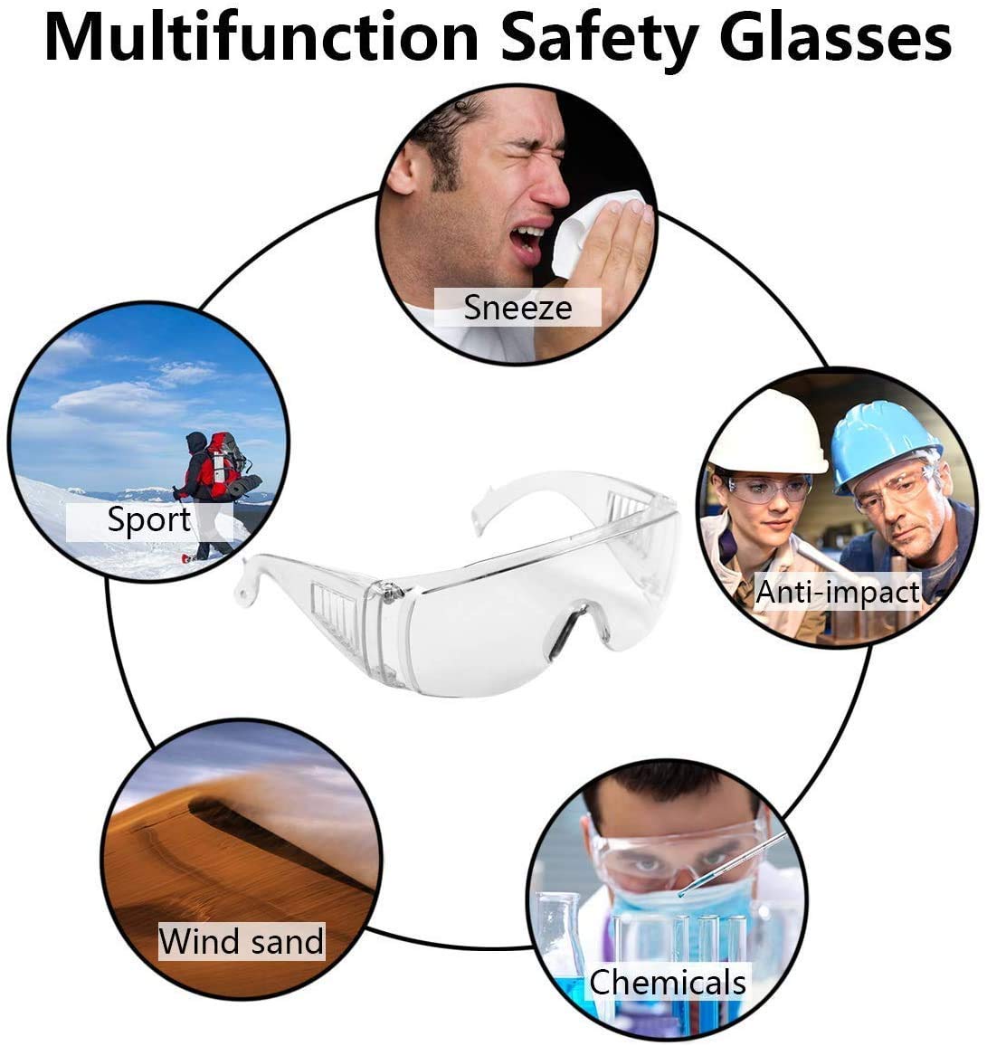 Safety Anti Fog Goggles 3 (3 Count)