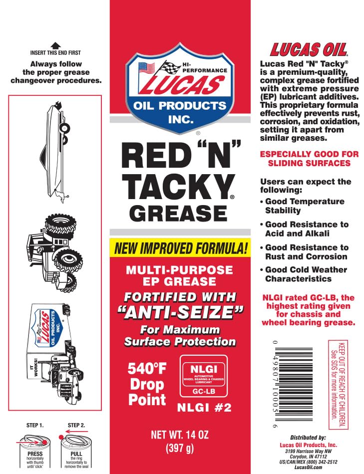 10005 Red N Tacky Grease (140 Ounce)