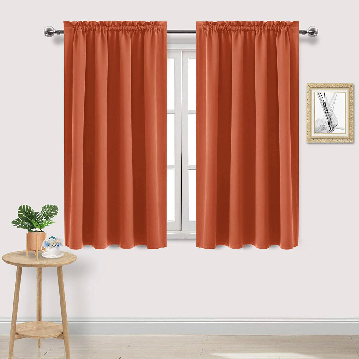 Blackout Curtains for Bedroom Living Room 52 x 54 Inch Long 2 Panels (2 Count)