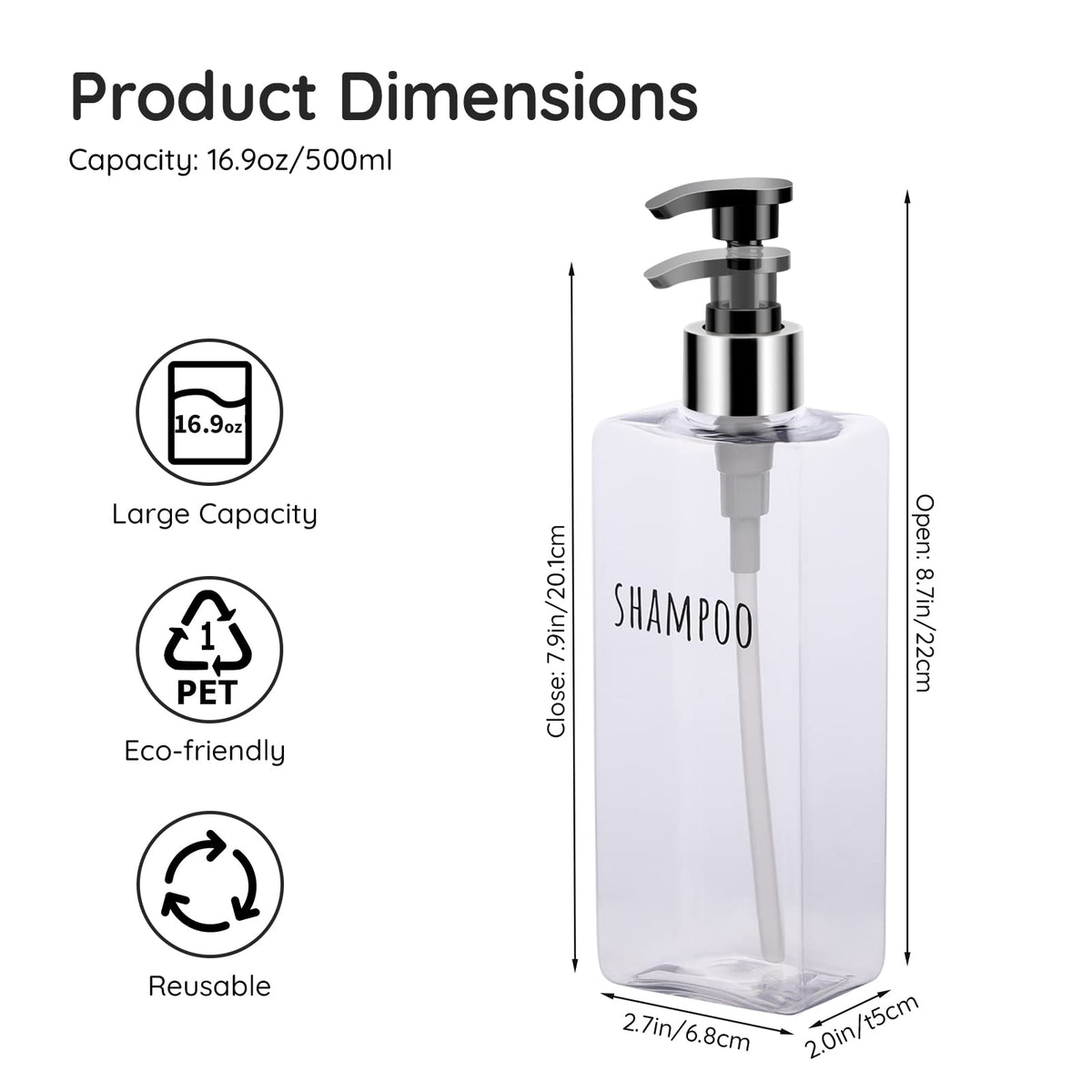 3pcs Clear Soap Dispenser (3 Count)
