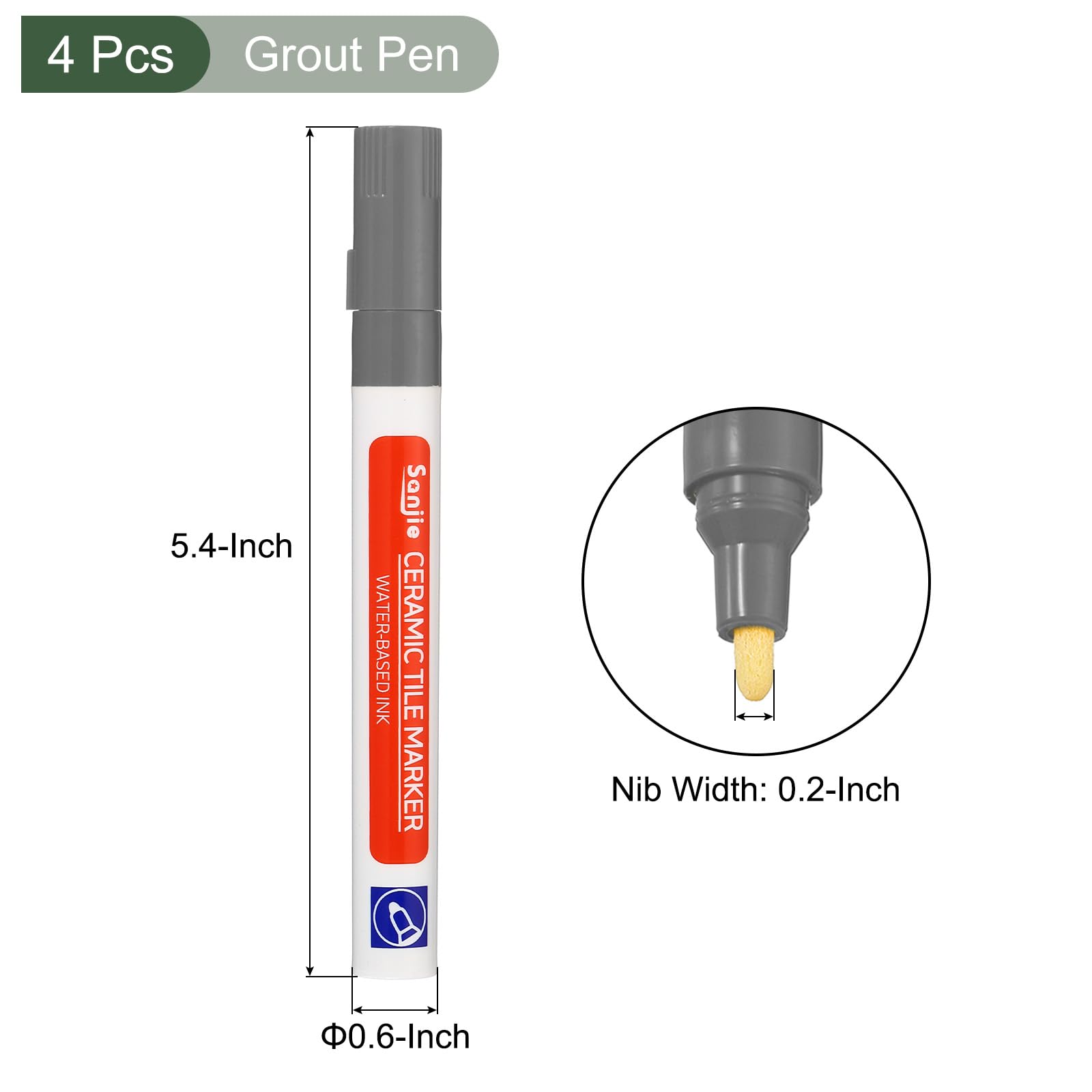 4 Pcs Grout Paint Pen