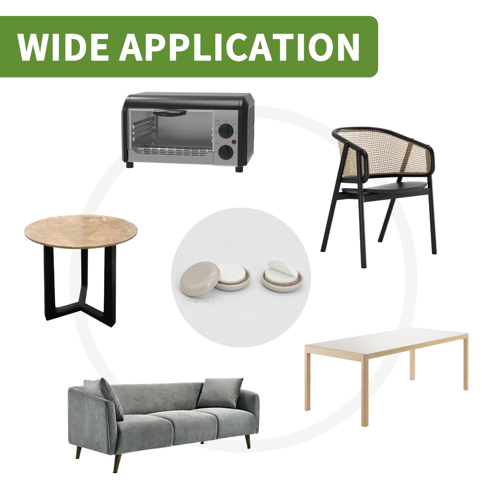 Furniture Sliders for Carpet 48 PCS (48 Count)