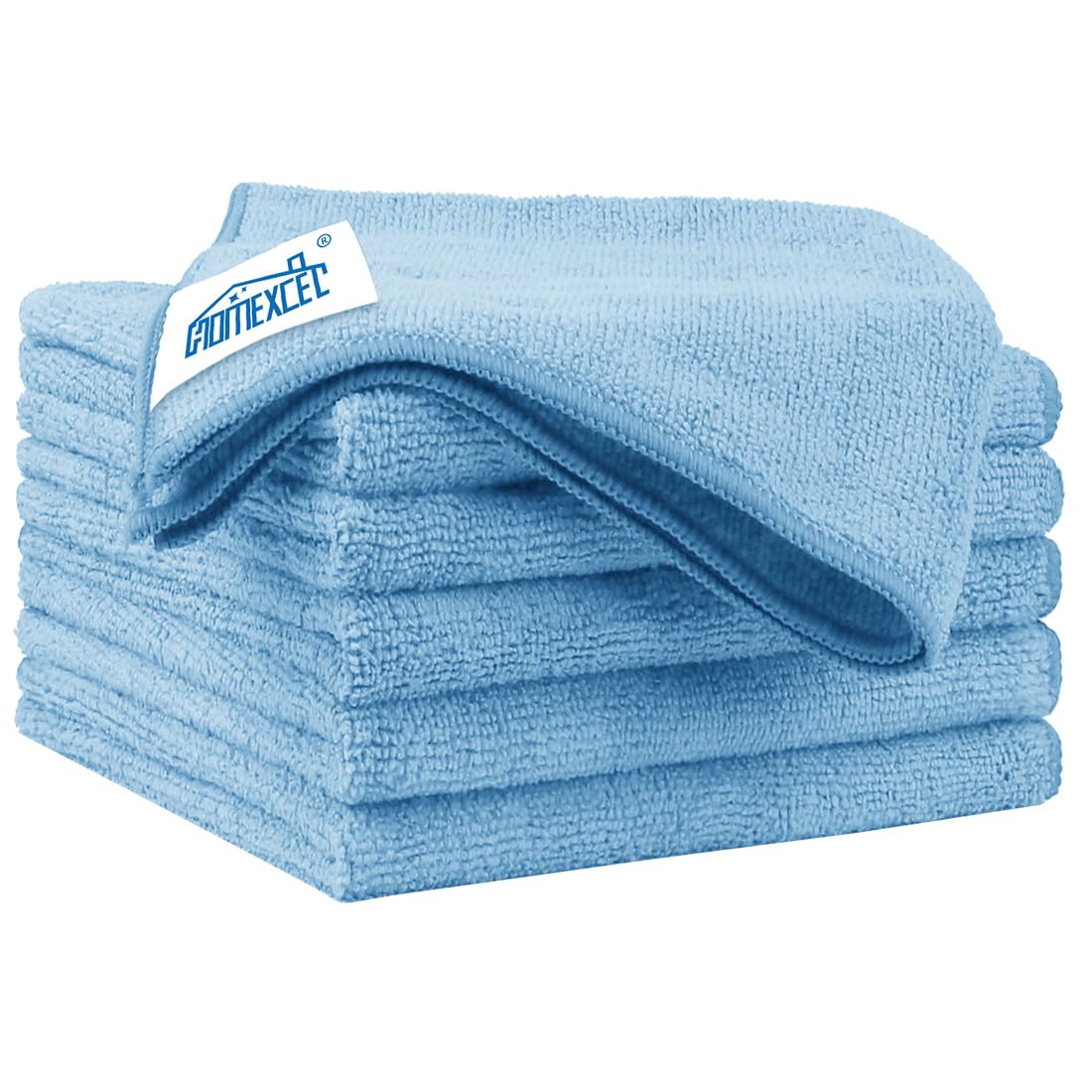 Blue Microfiber Cleaning Cloth 6 Pack 12.5 x 12.5 inch Microfiber Towels for Cars Ultra Absorbent Car Washing Cloth Lint Free Streak Free Cleaning Rags for Car (6 Count)