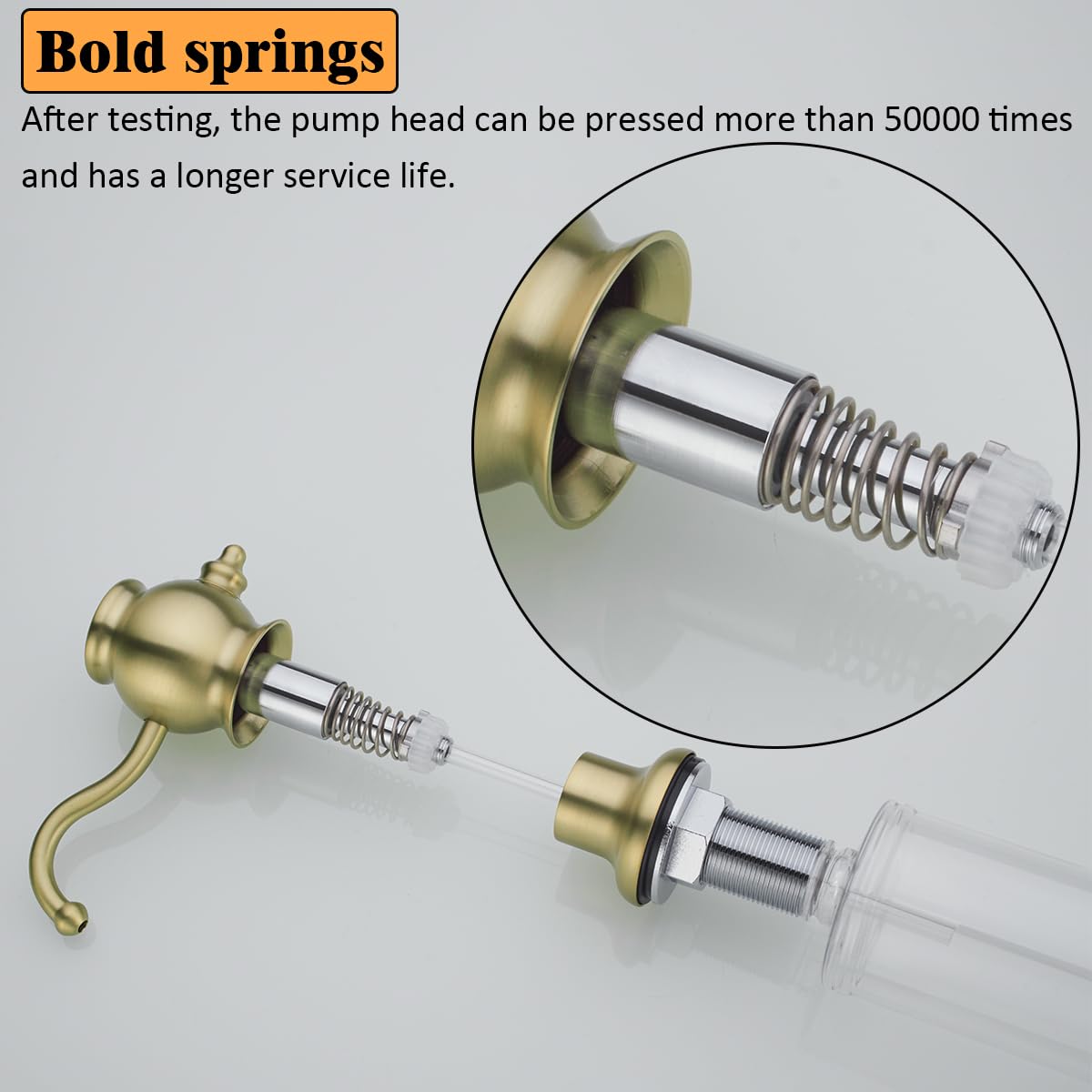 Brushed Gold Soap Dispenser for Kitchen Sink