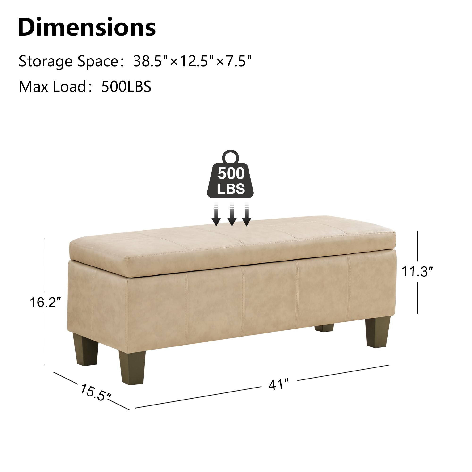 41" Storage Ottoman