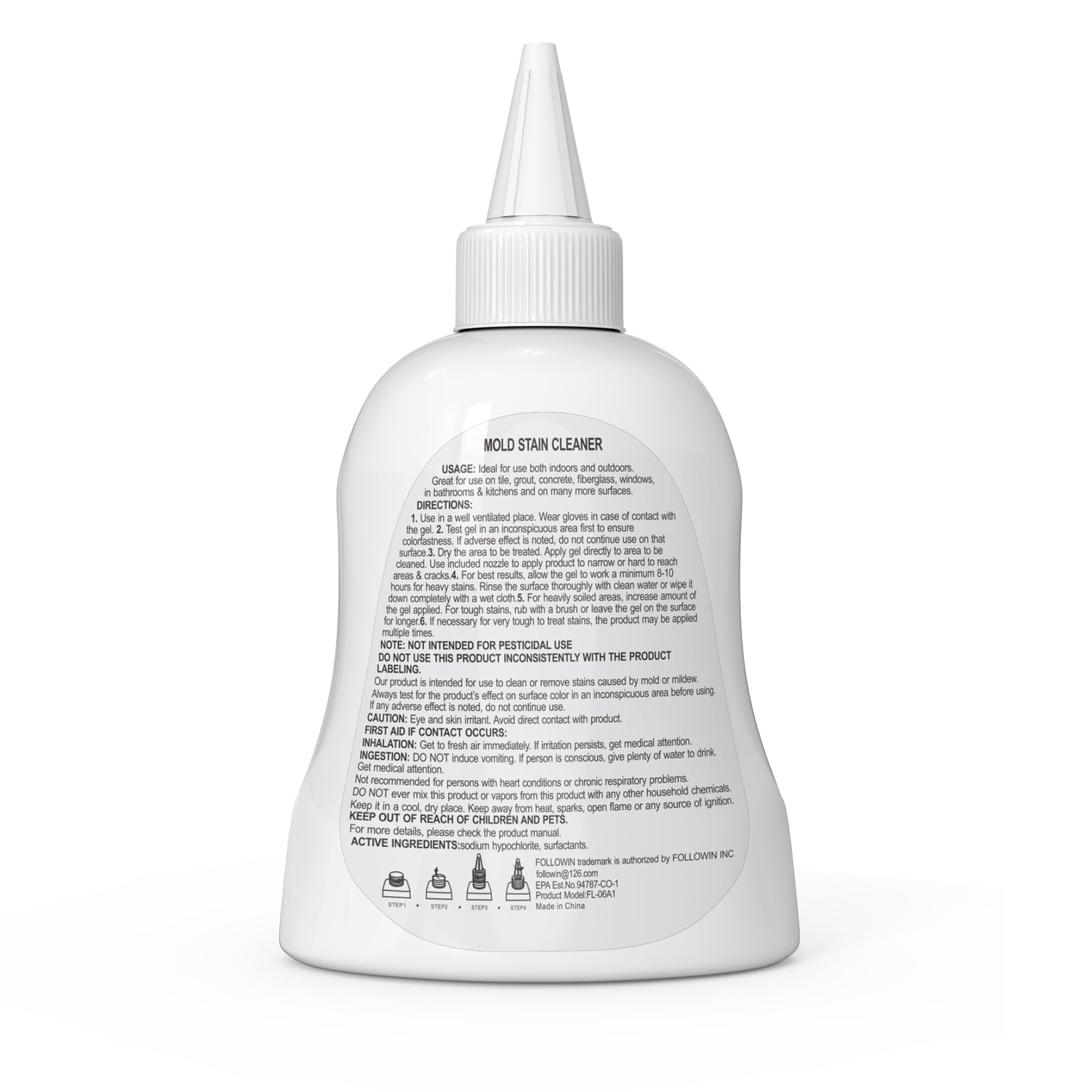 Mold Stain Remover Gel for Washing Machine Seal (8 Fl Oz)