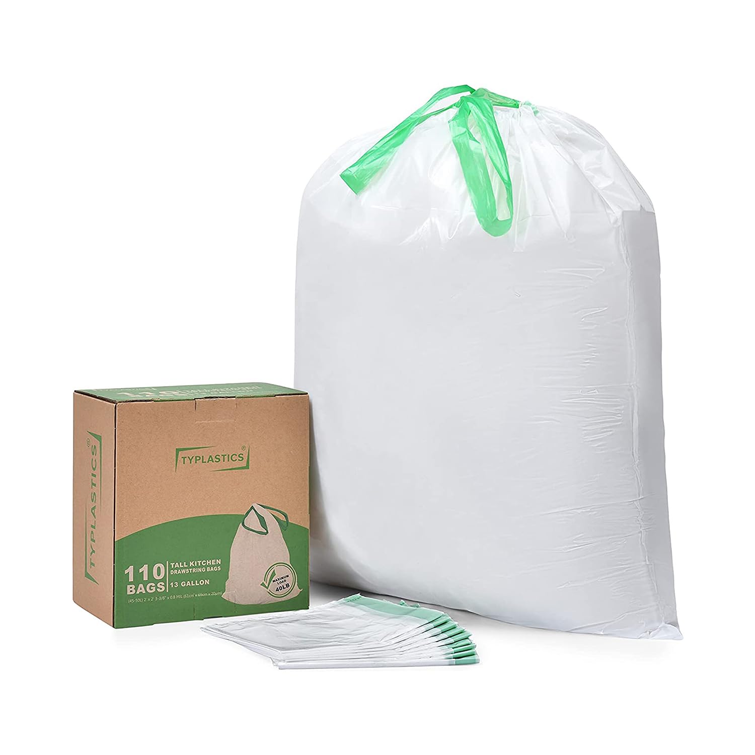 Tall Kitchen Drawstring Trash Bags (110 Count)