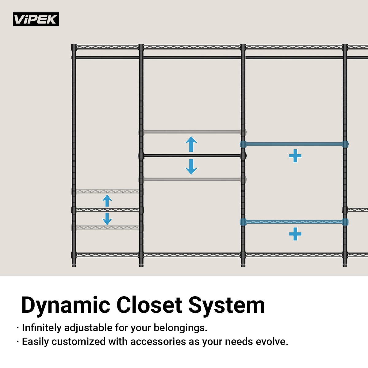 L4 Clothing Rack for Hanging Clothes Heavy Duty Closet for Corner
