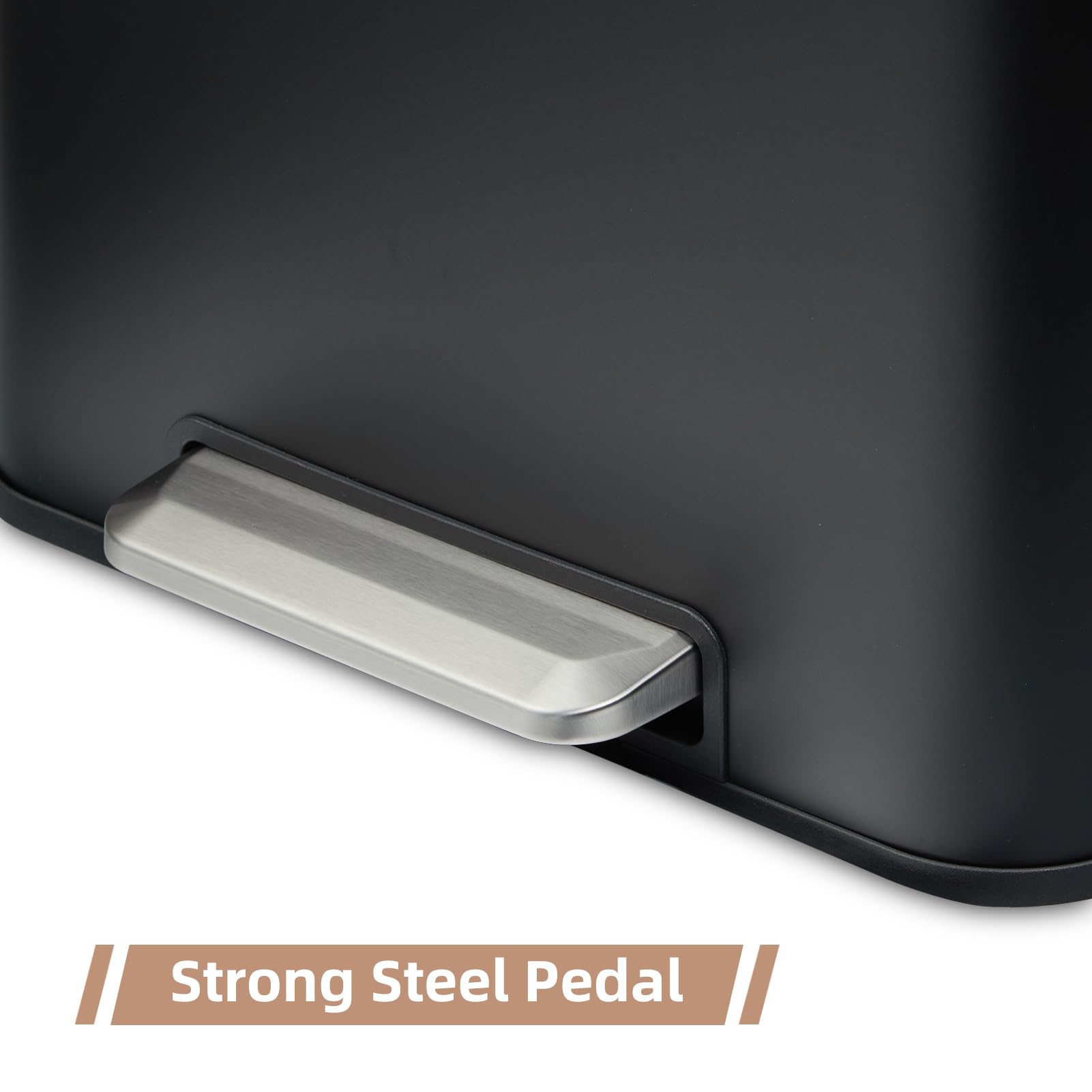 Dual Trash Can Stainless Steel Kitchen Recycling Bin Foot Pedal