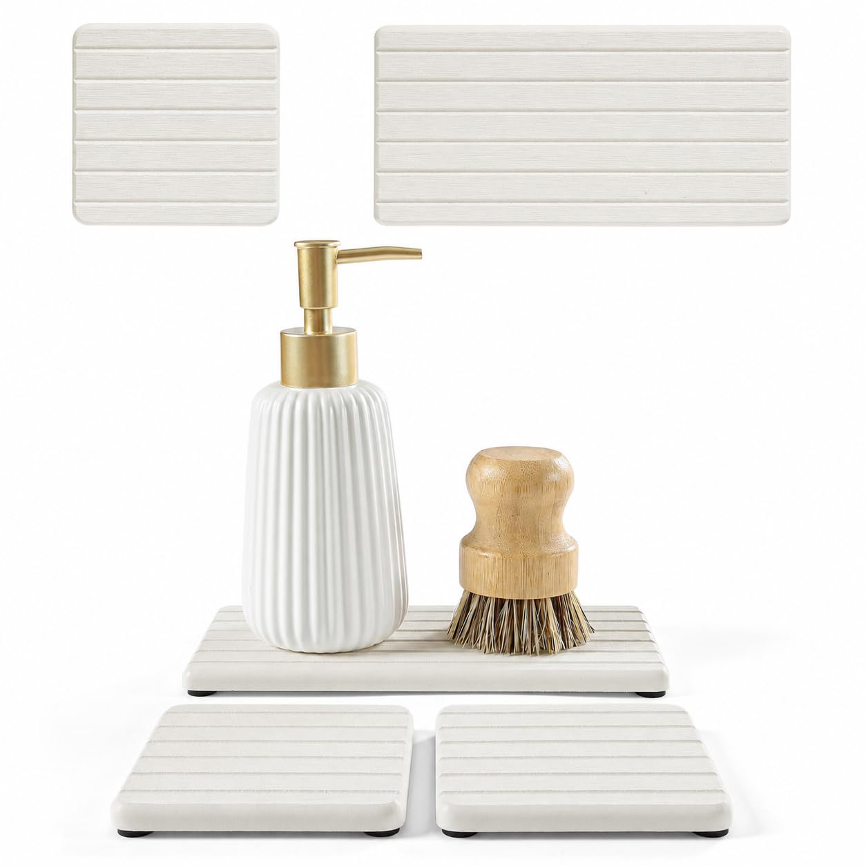 Diatomaceous Earth Sink Organizer Tray Set (3 Count)