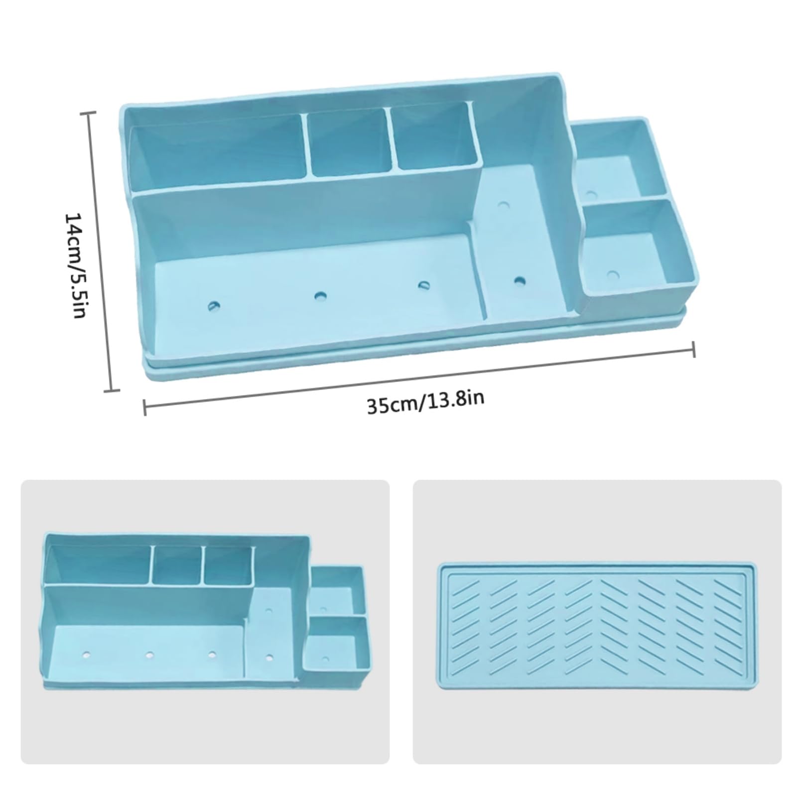 Silicone Multifunctional Bathroom Organizer Countertop