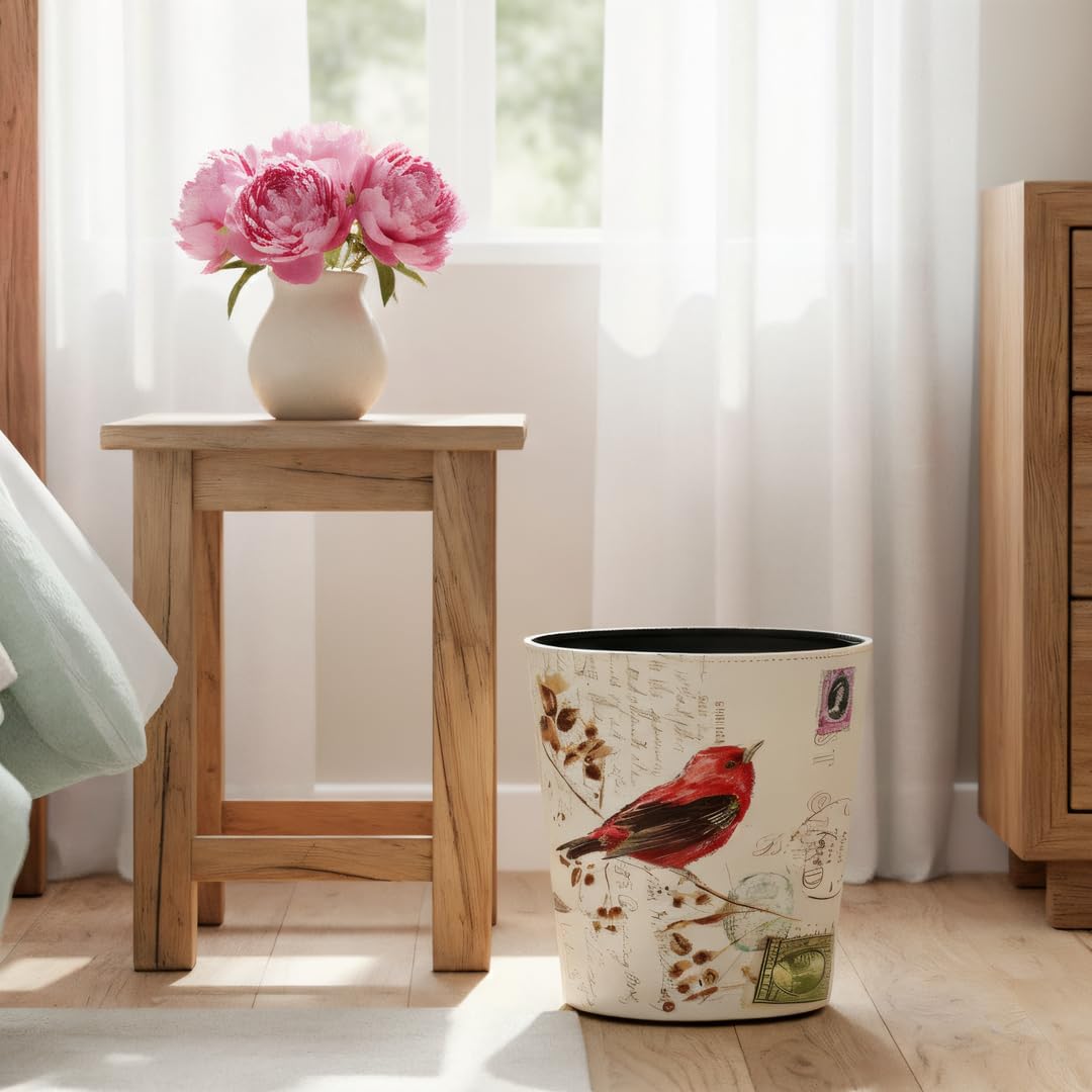 PU Leather Small Trash Can Wastebasket
