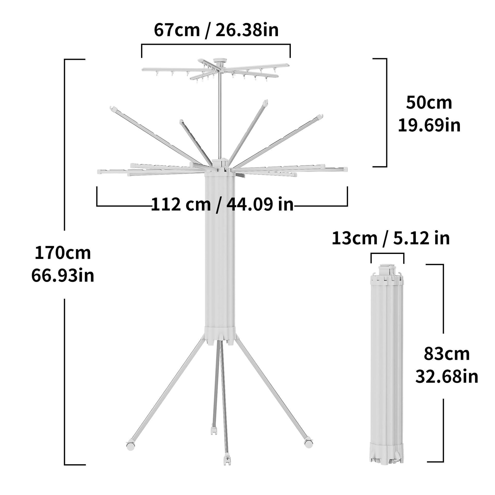 4 Legs Double Layer Clothes Drying Rack